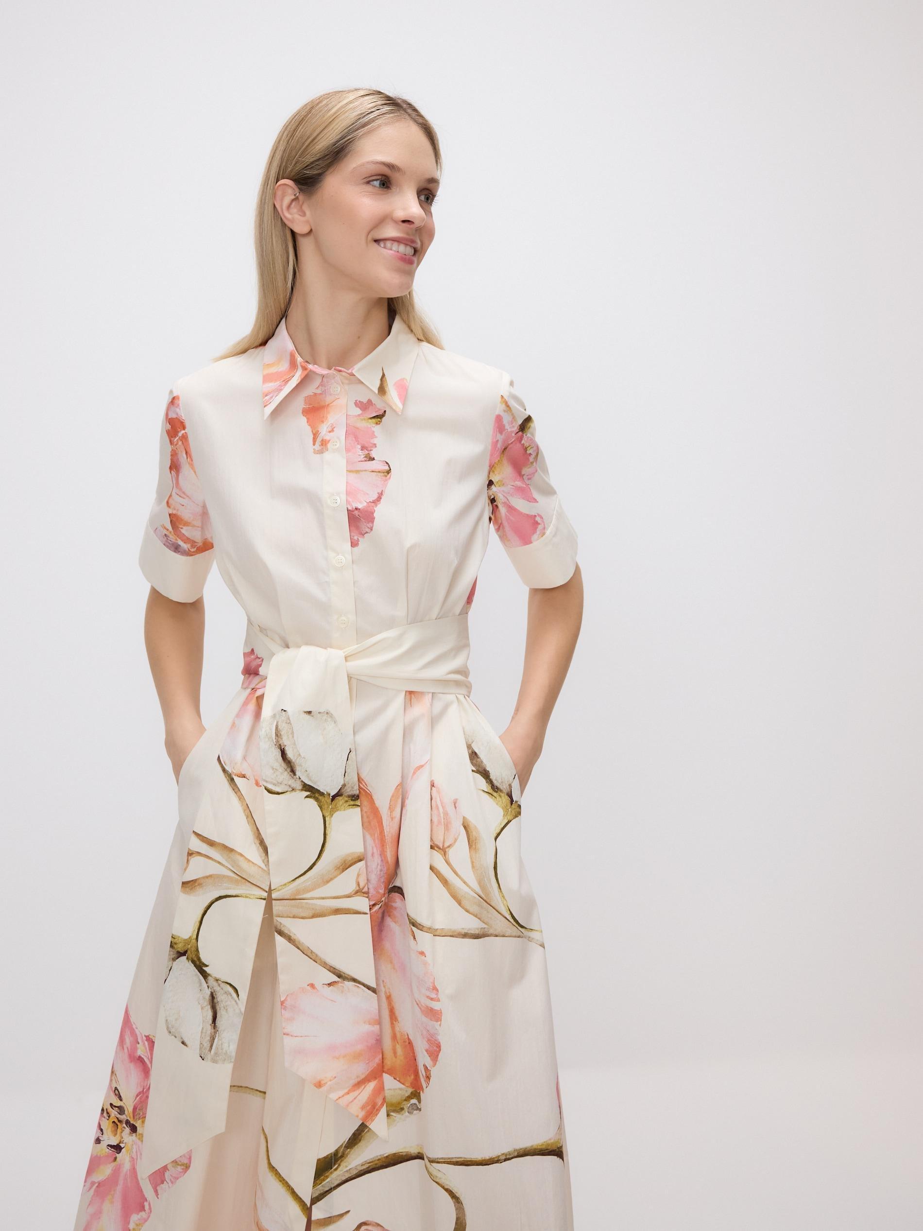 Multicolour Floral Shirt Dress, Multicolor, large image number 2