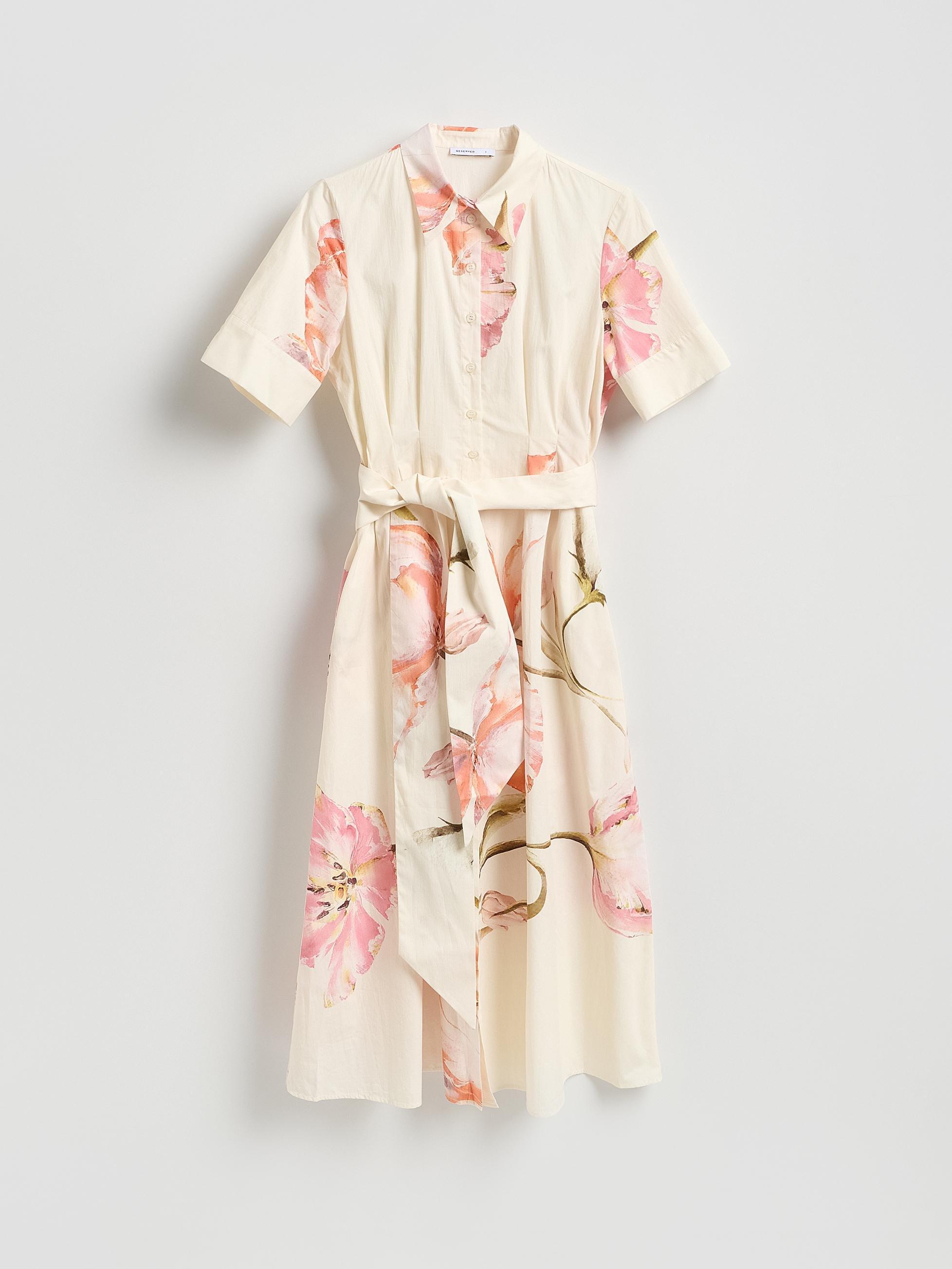 Multicolour Floral Shirt Dress, Multicolor, large image number 4