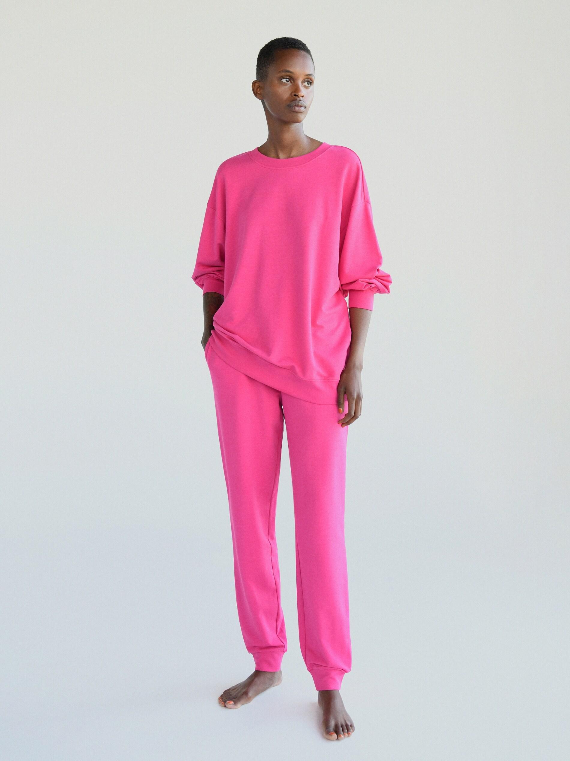 Fuchsia Cotton Sweatshirt, Women, , large image number 0
