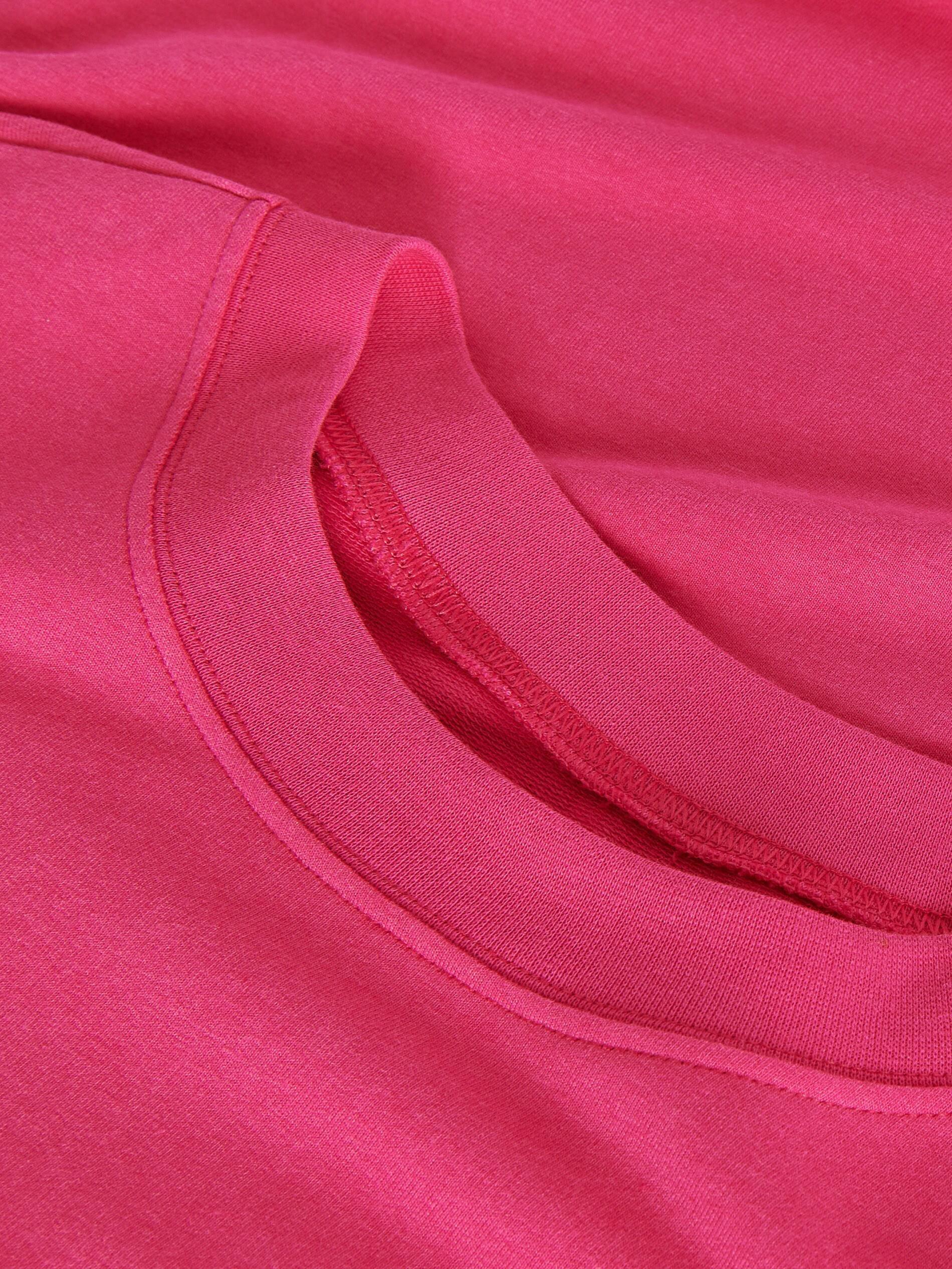 Fuchsia Cotton Sweatshirt, Women, , large image number 4