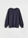 Reserved - Raw Navy Blue Cotton Sweatshirt, Women