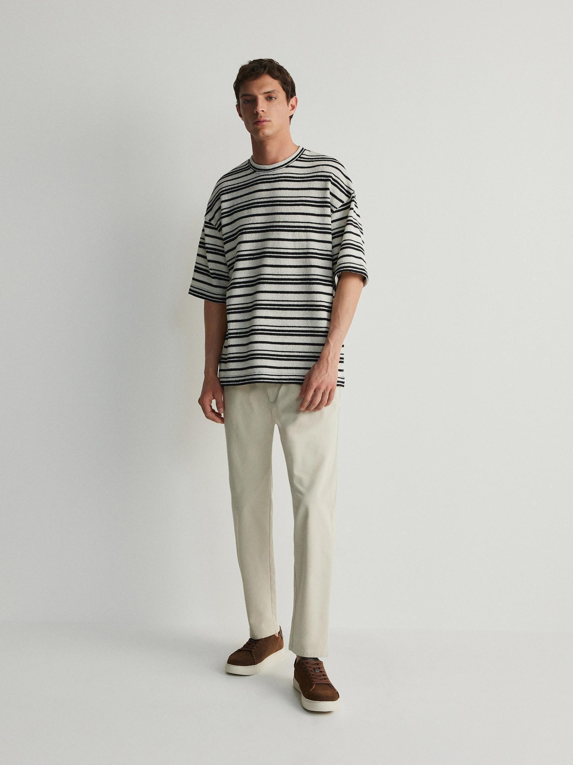 Cream Carrot Trousers, , large image number 0