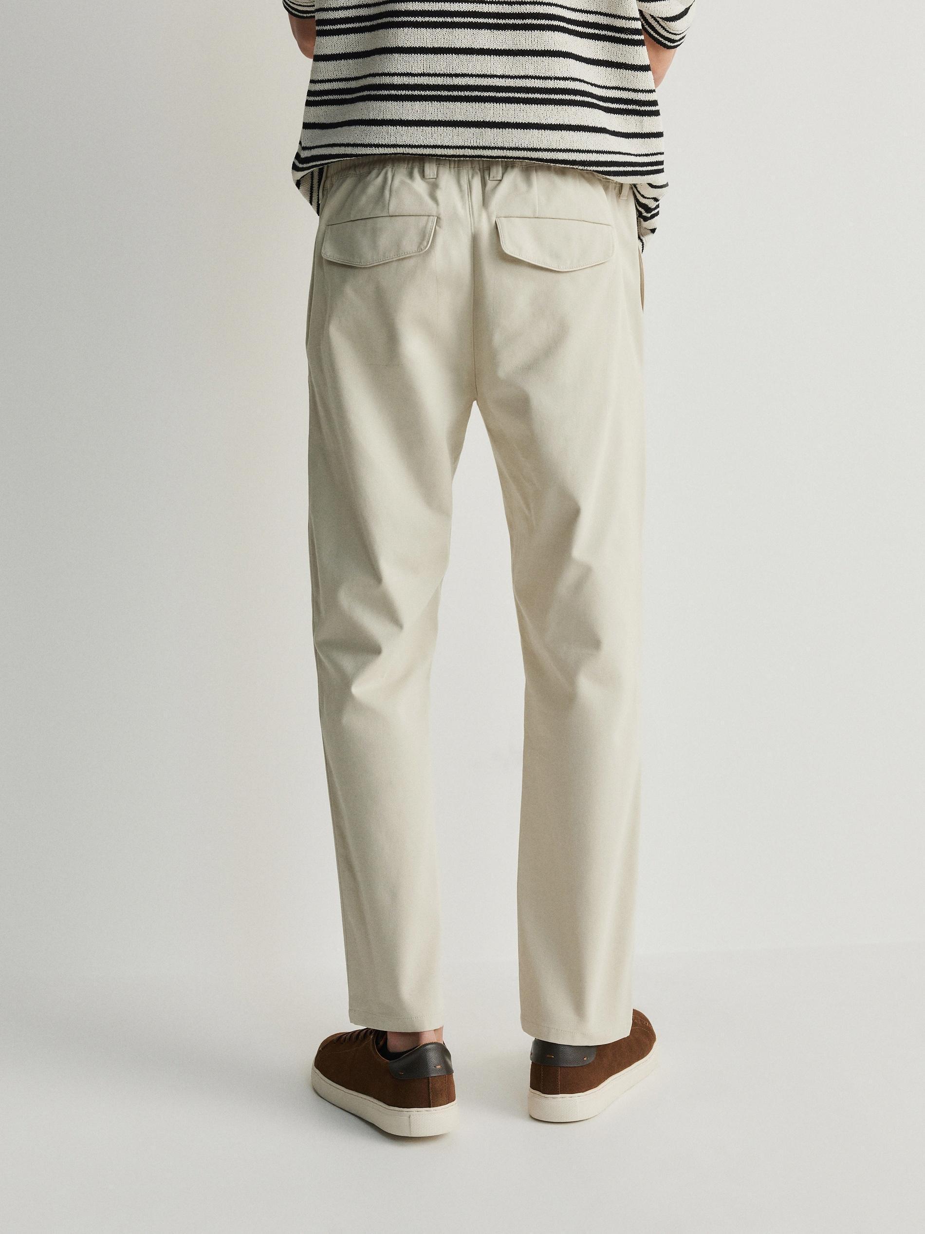 Cream Carrot Trousers, , large image number 3