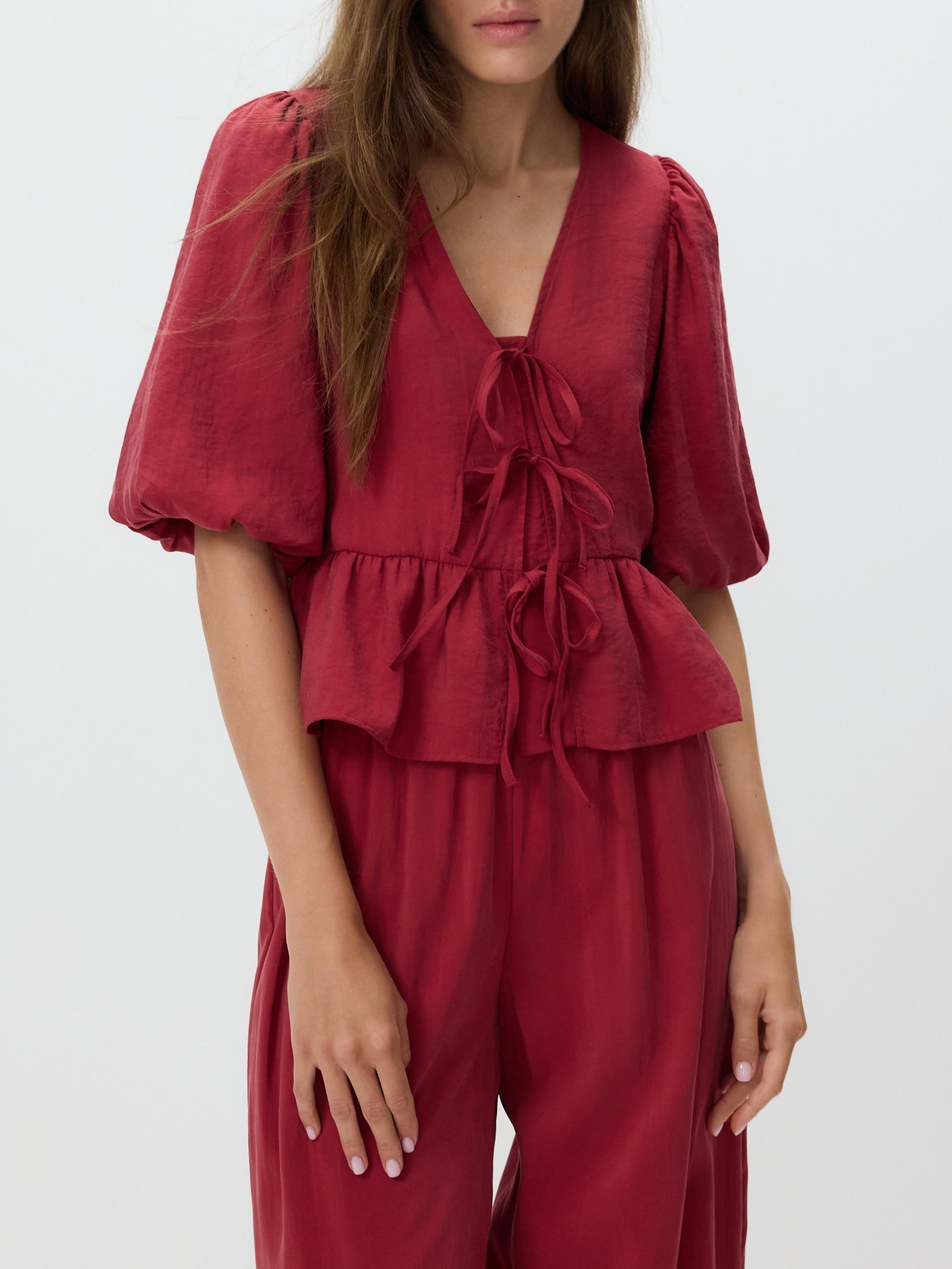 Maroon Modal Rich Top, , large image number 0