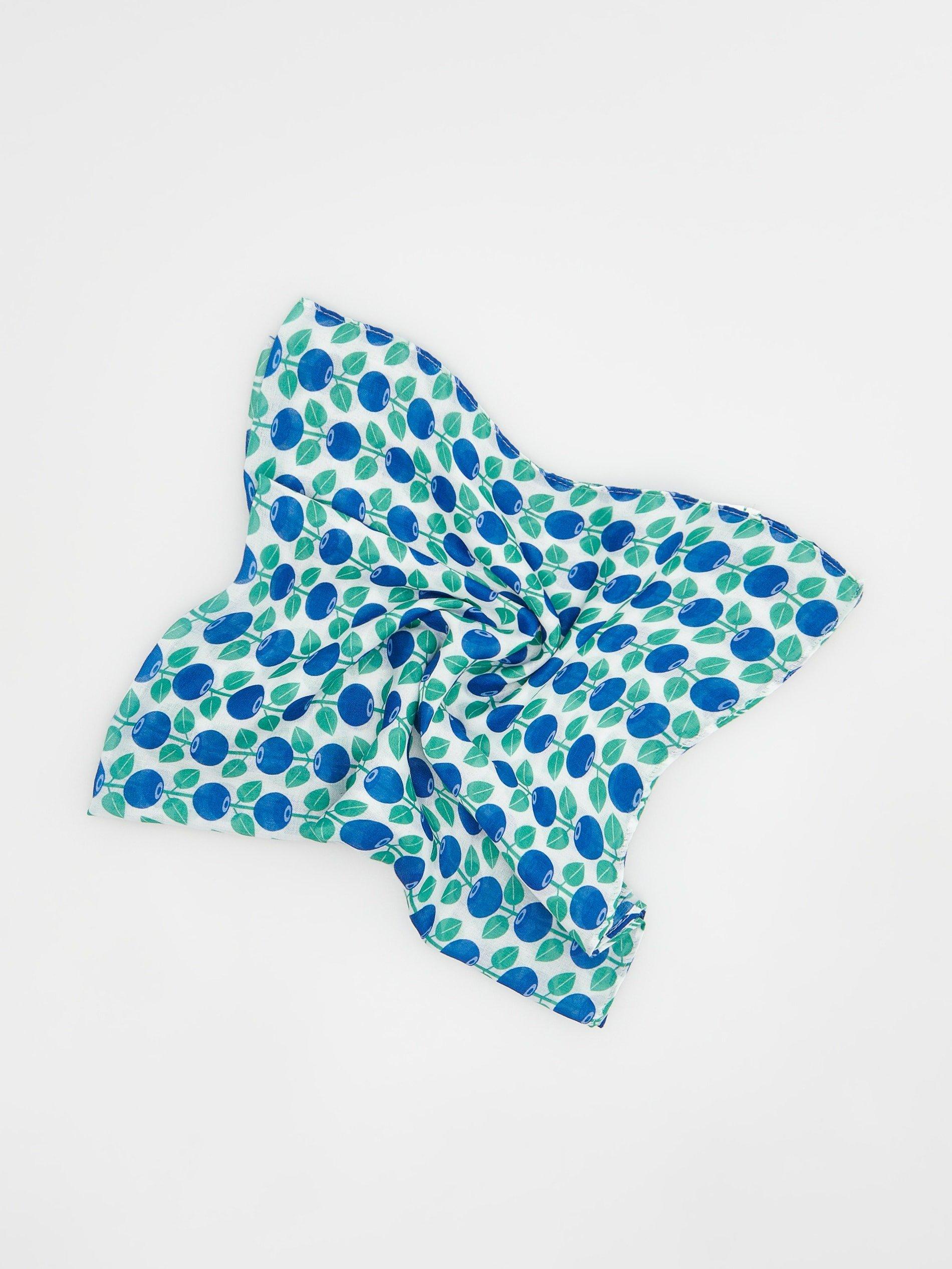 White Patterned Neckerchief, Unisex Kids, White, large image number 3