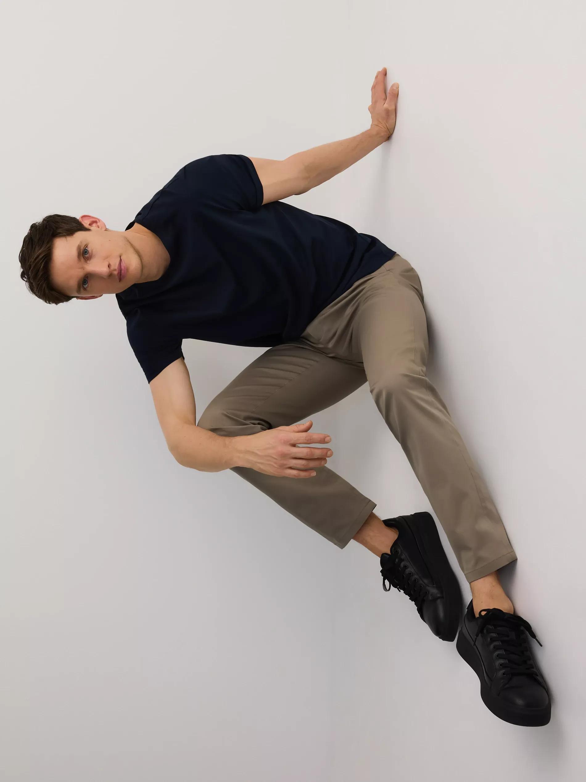 Navy Slim Fit T-Shirt With Added Modal, , large image number 1