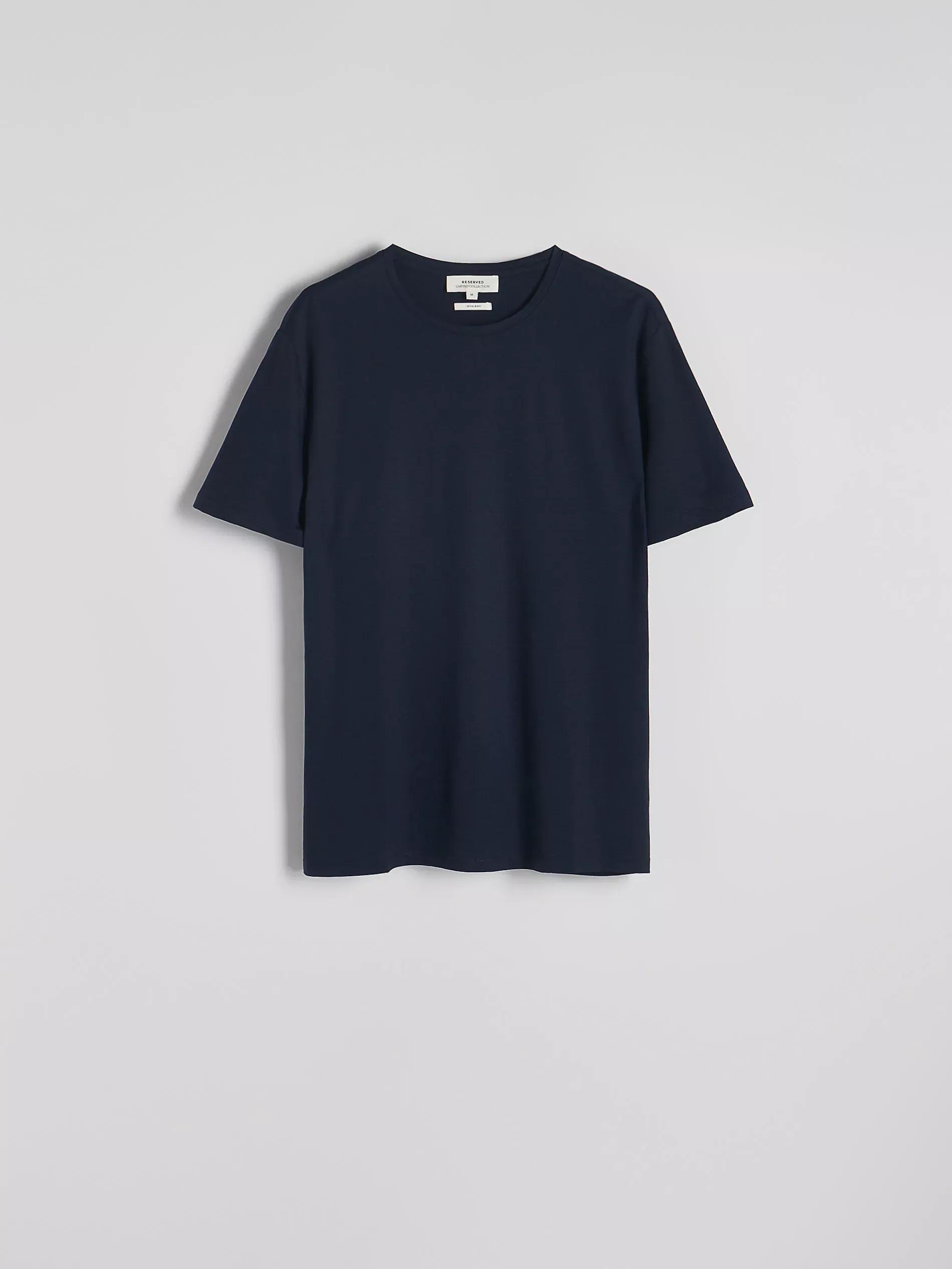 Navy Slim Fit T-Shirt With Added Modal, , large image number 4