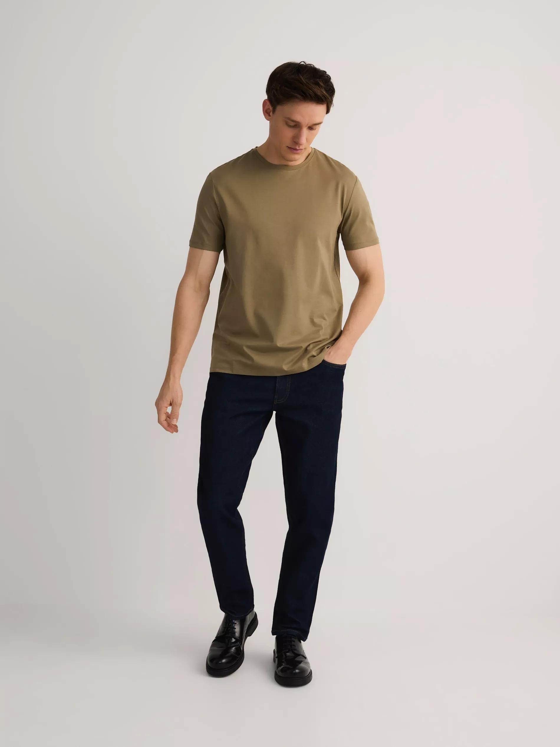 Green Slim Fit T-Shirt With Added Modal, , large image number 0