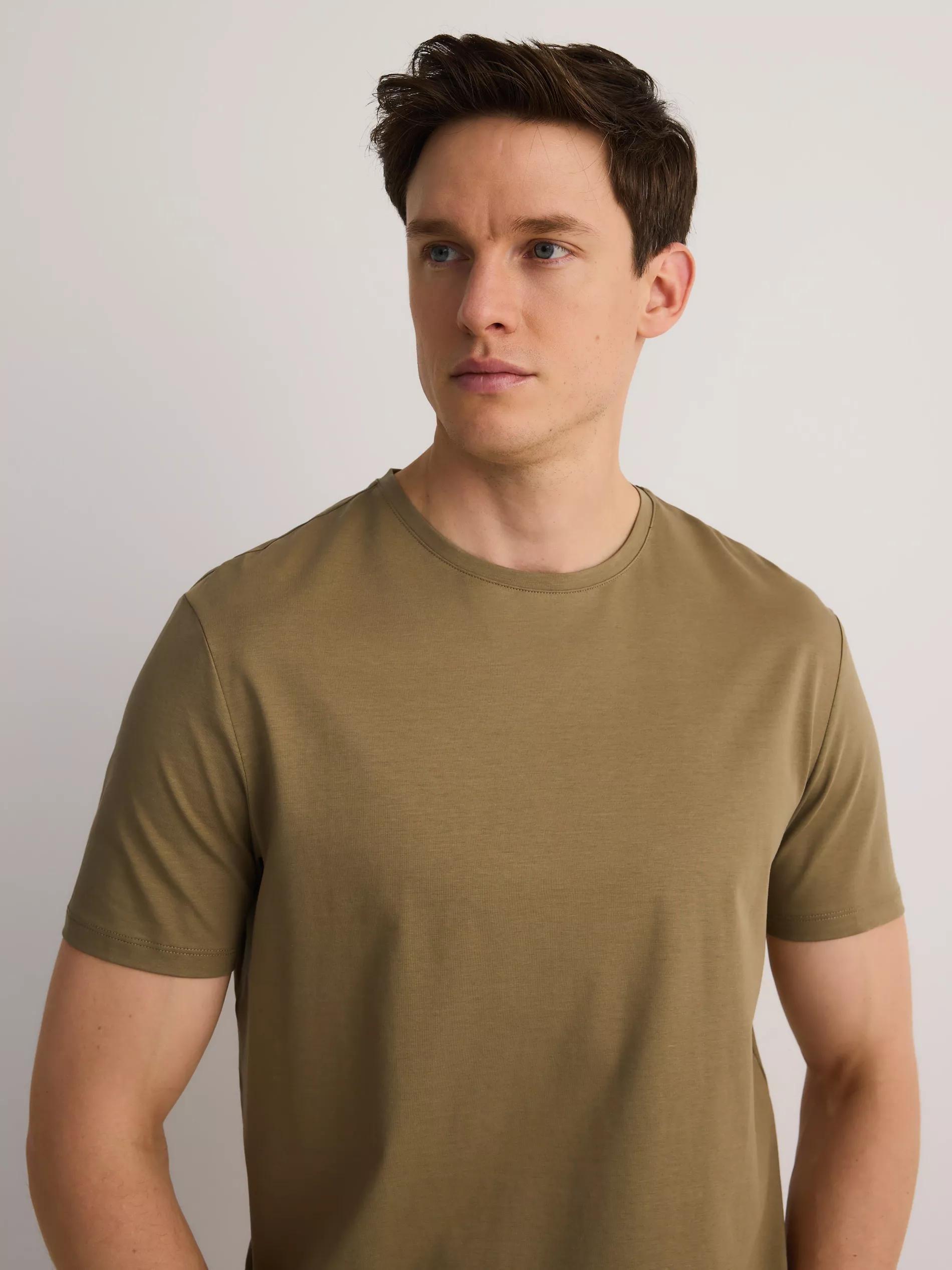 Green Slim Fit T-Shirt With Added Modal, , large image number 2