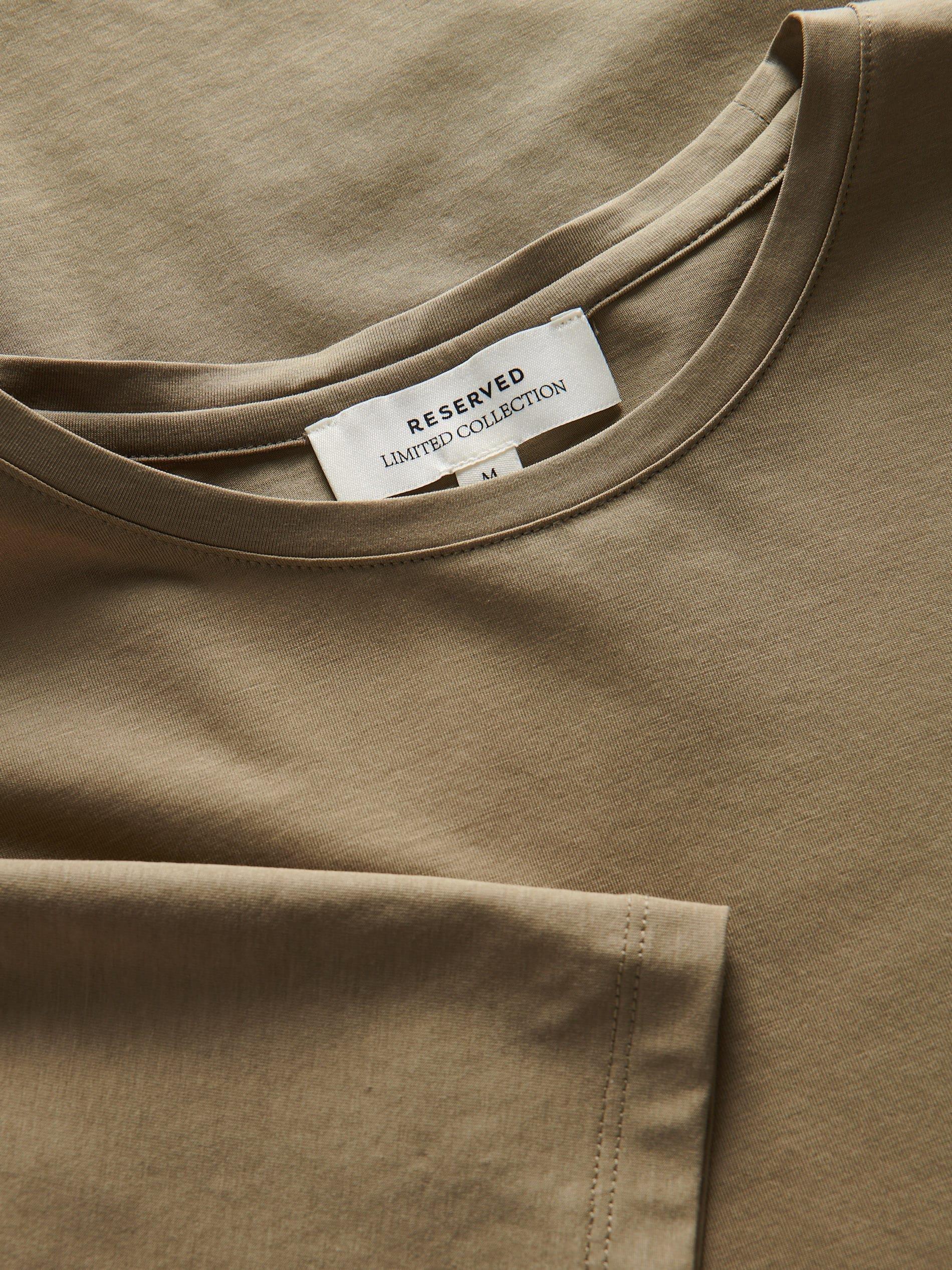 Green Slim Fit T-Shirt With Added Modal, , large image number 5