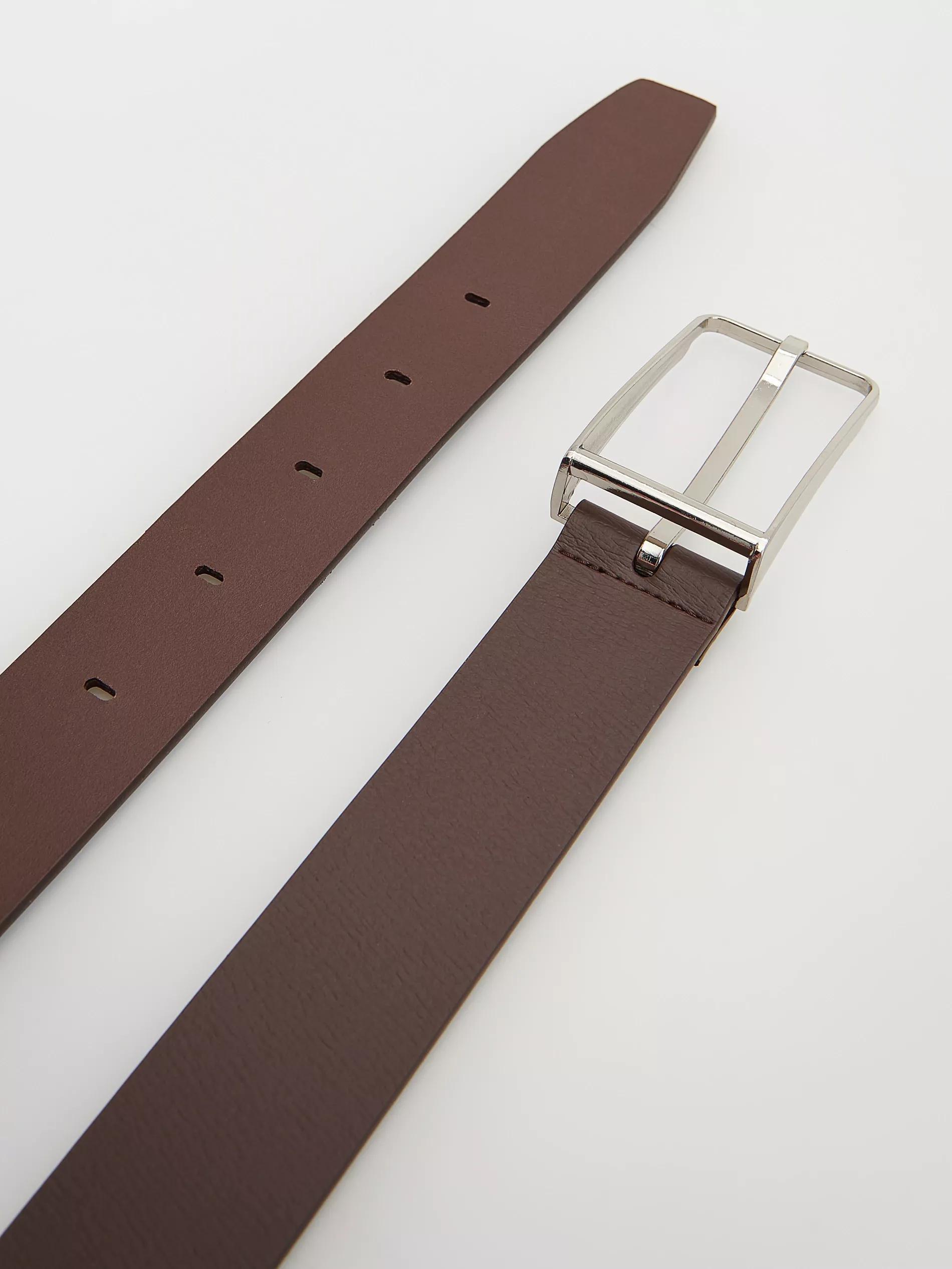 Brown Leather Belt, Men, , large image number 1