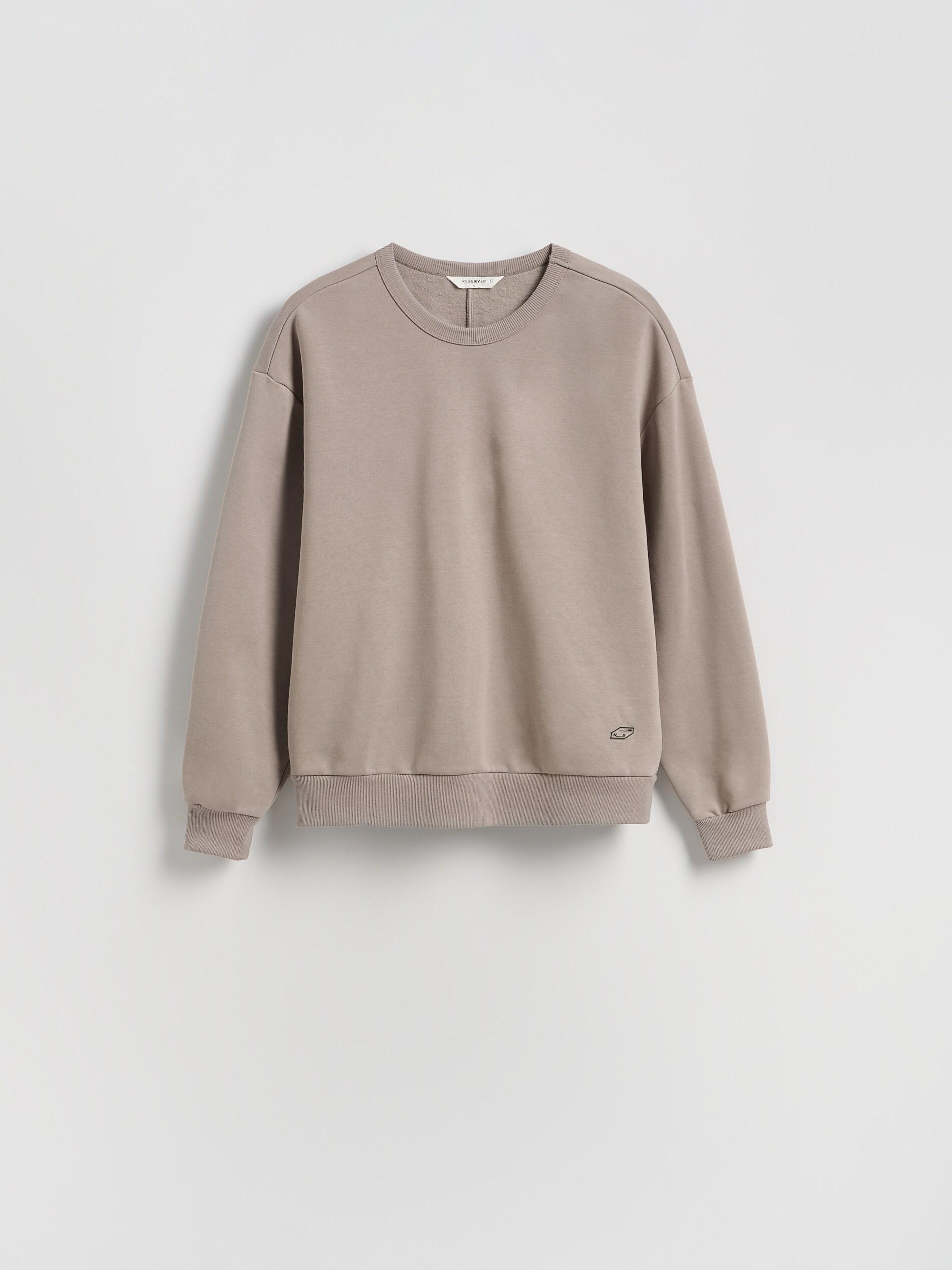 Grey Plain Cotton Rich Sweatshirt, Grey, large image number 5