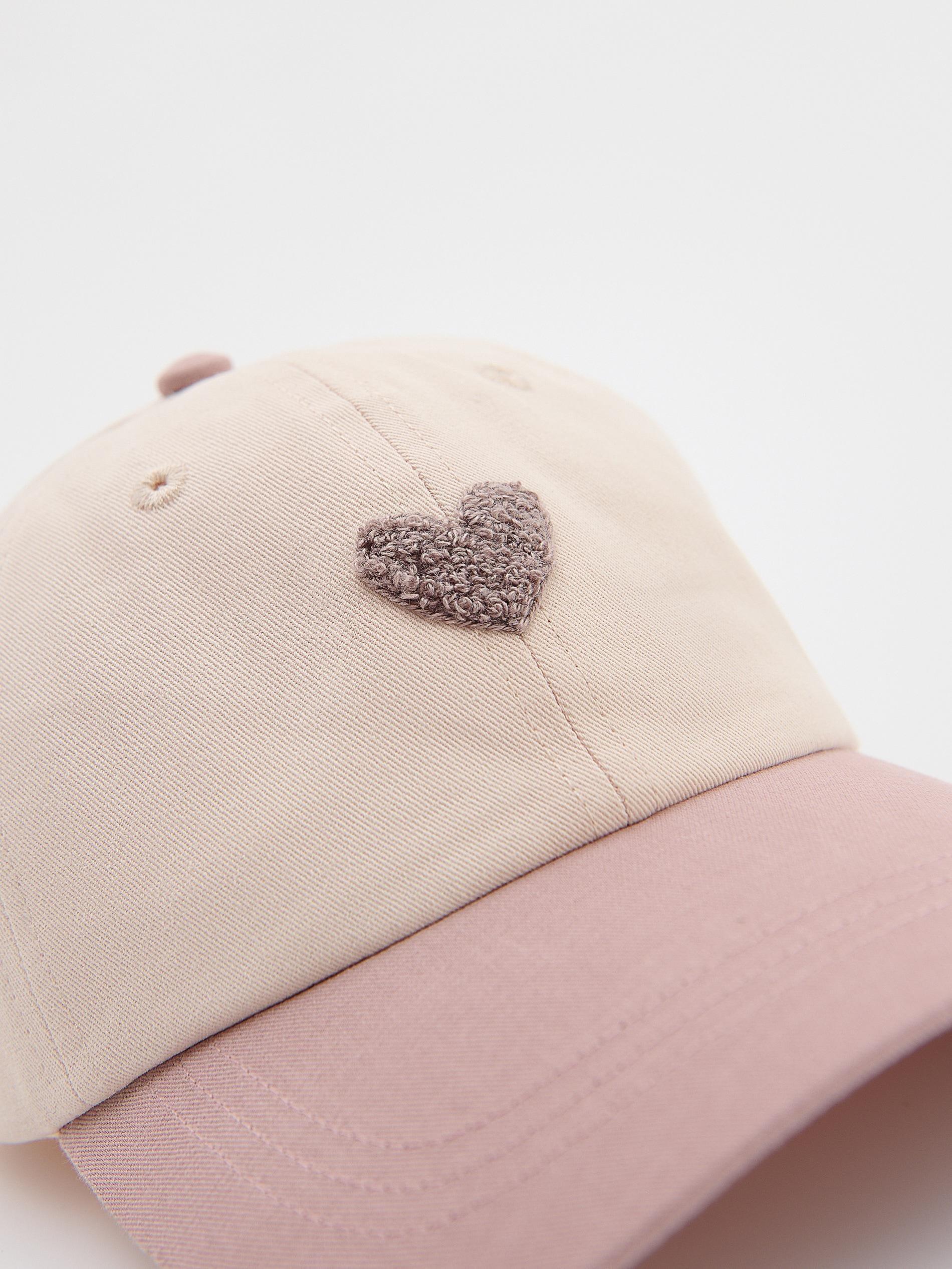 Pink Applique Baseball Cap, Kids Girls, , large image number 2