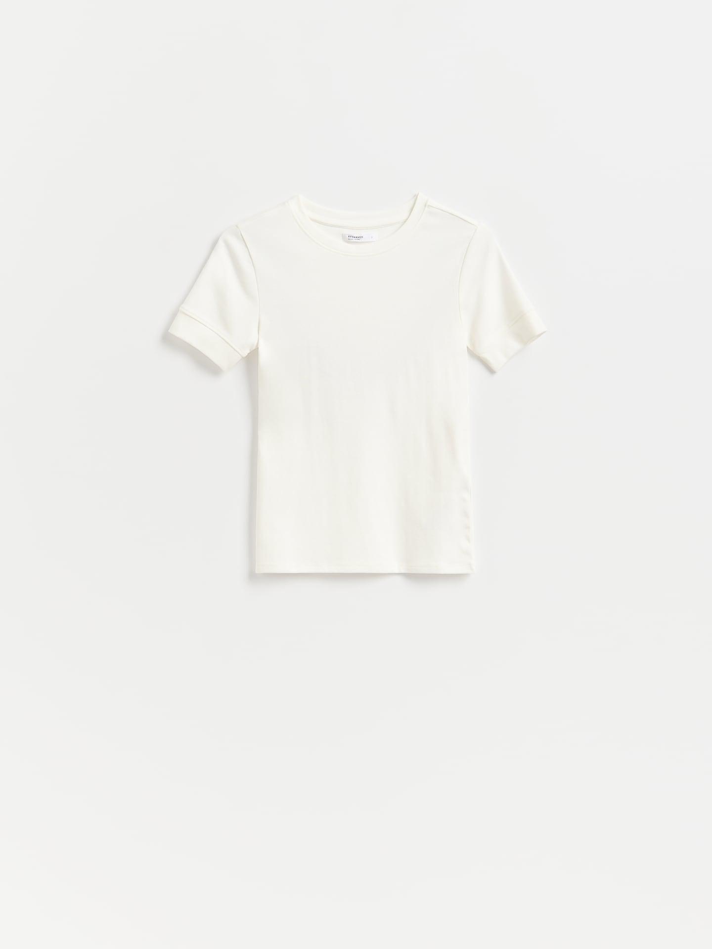 White Modal Blend T-Shirt, White, large image number 0