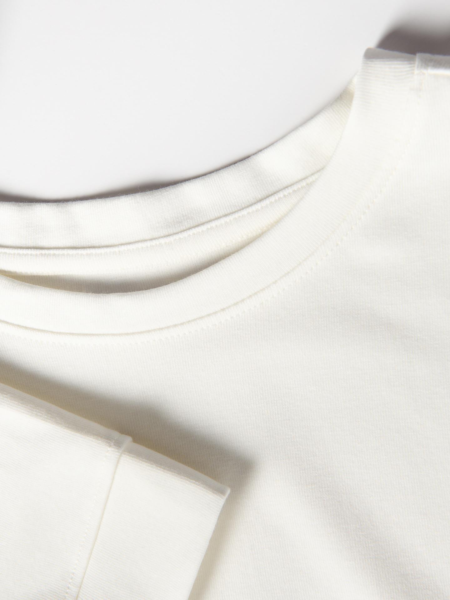 White Modal Blend T-Shirt, White, medium