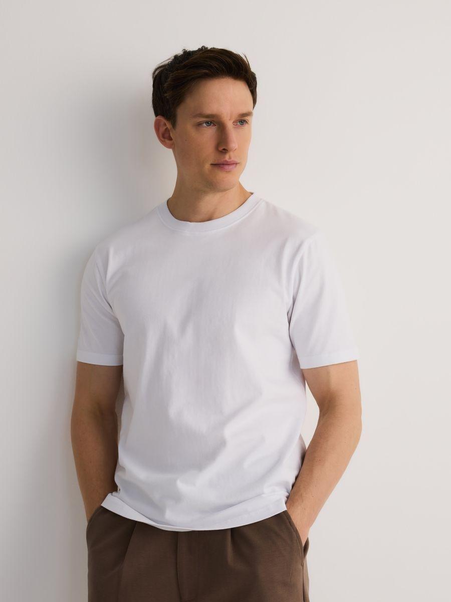 White Regular Cotton T-Shirt, , large image number 0