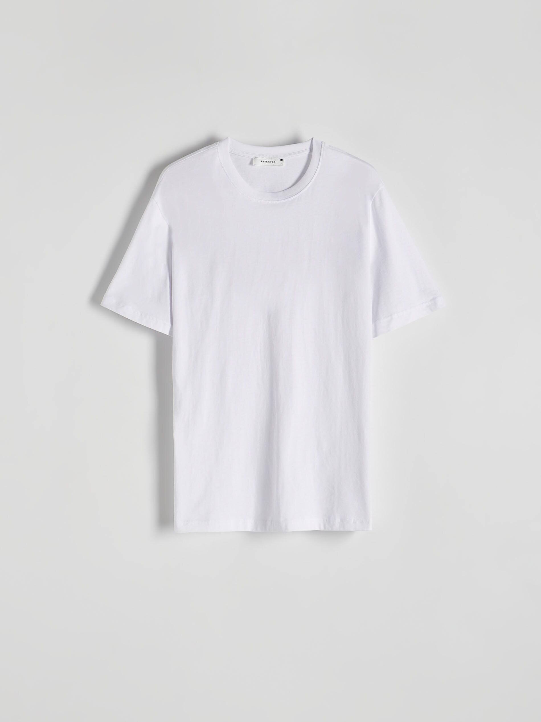 White Regular Cotton T-Shirt, White, medium