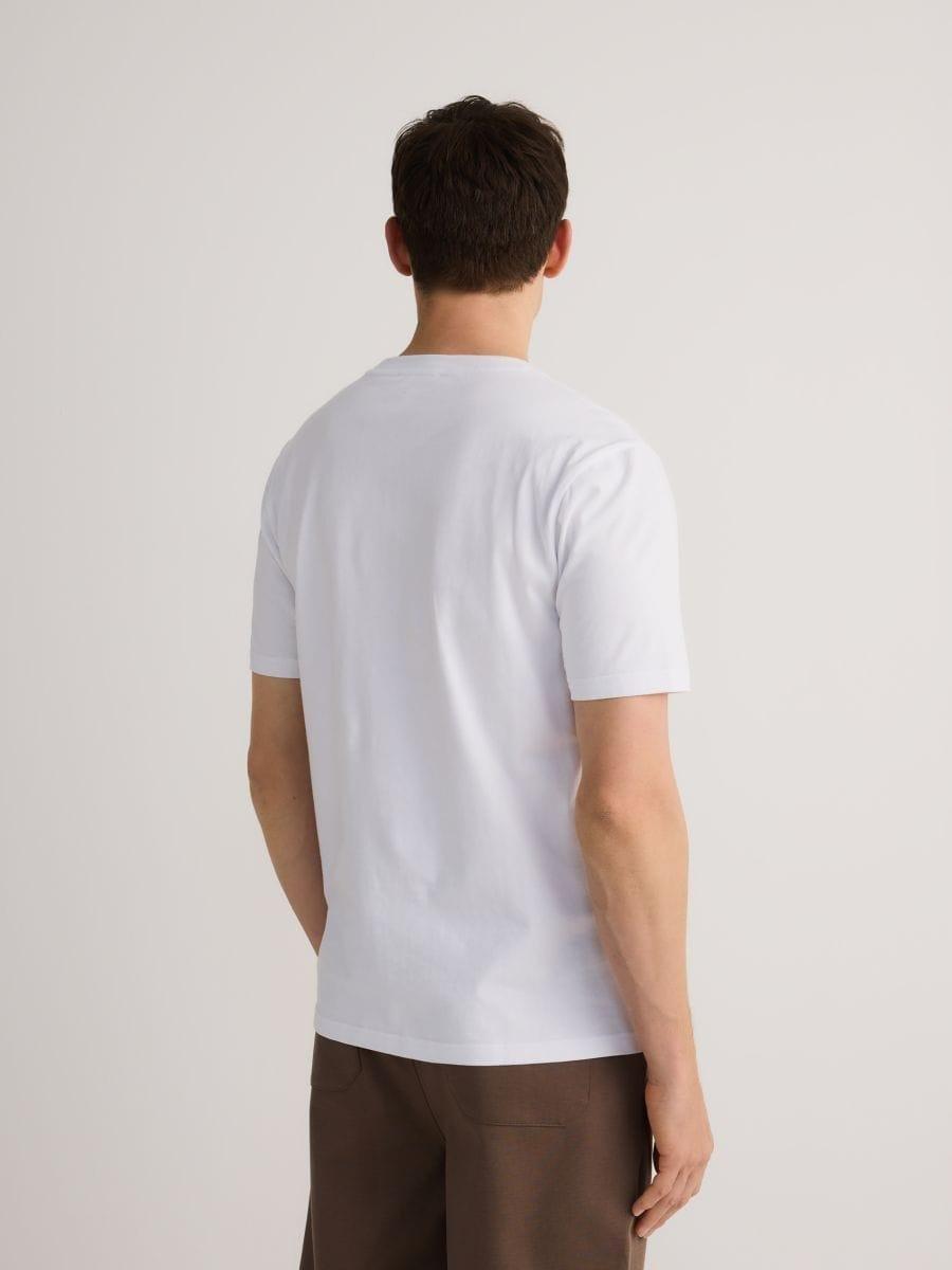 White Regular Cotton T-Shirt, , large image number 1