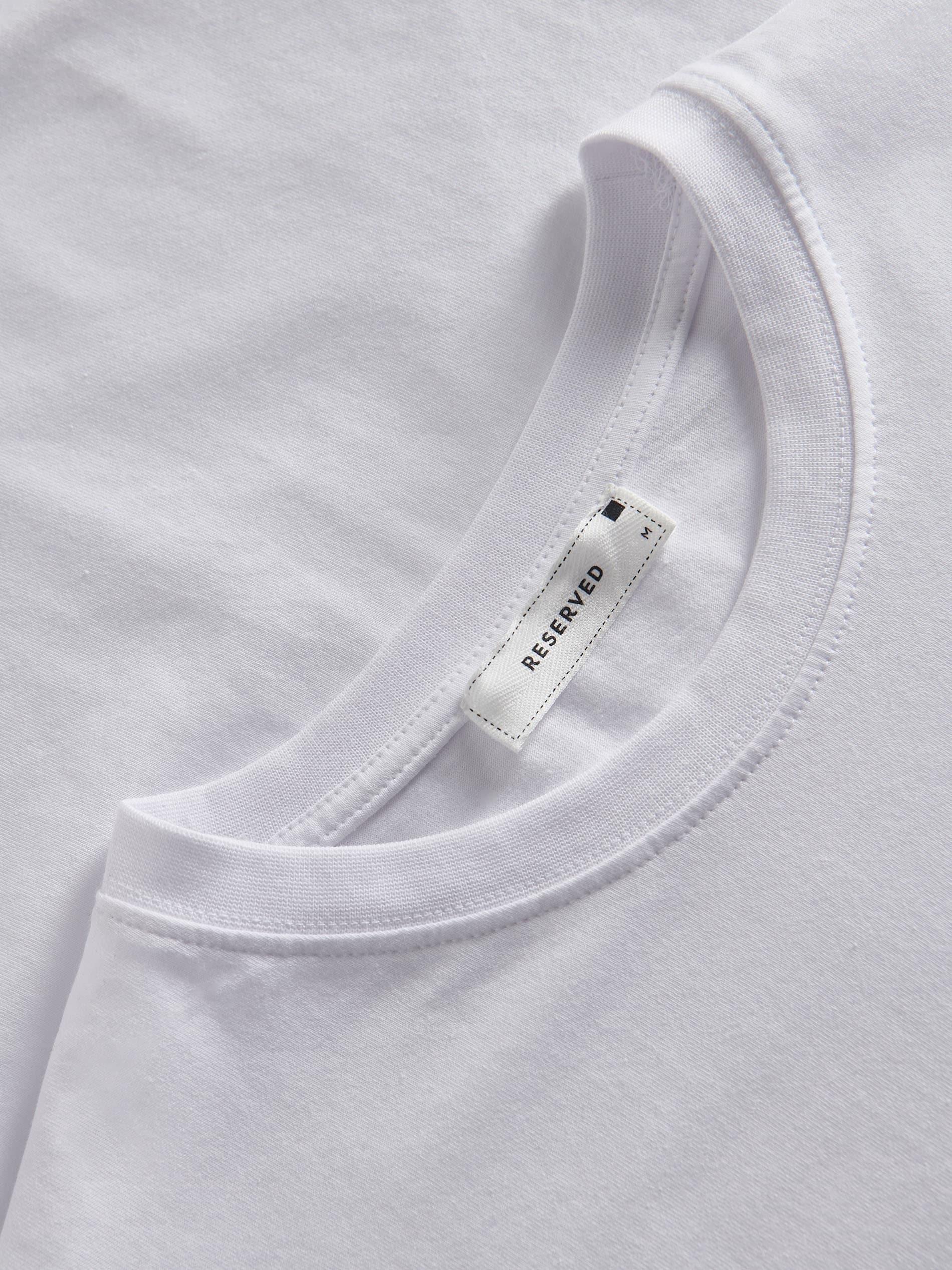 White Regular Cotton T-Shirt, White, medium