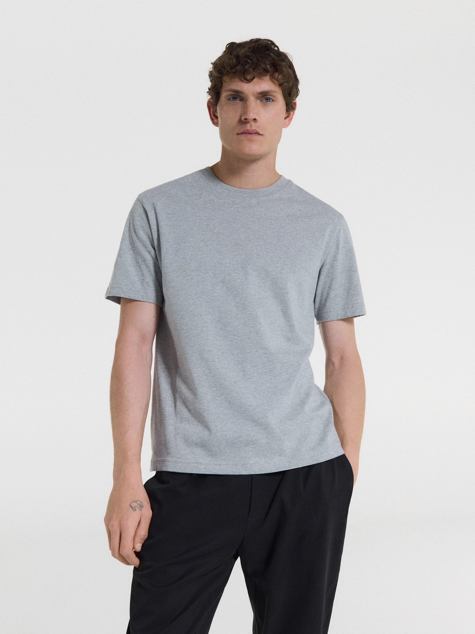Grey Regular Fit Cotton T-Shirt, , large image number 7