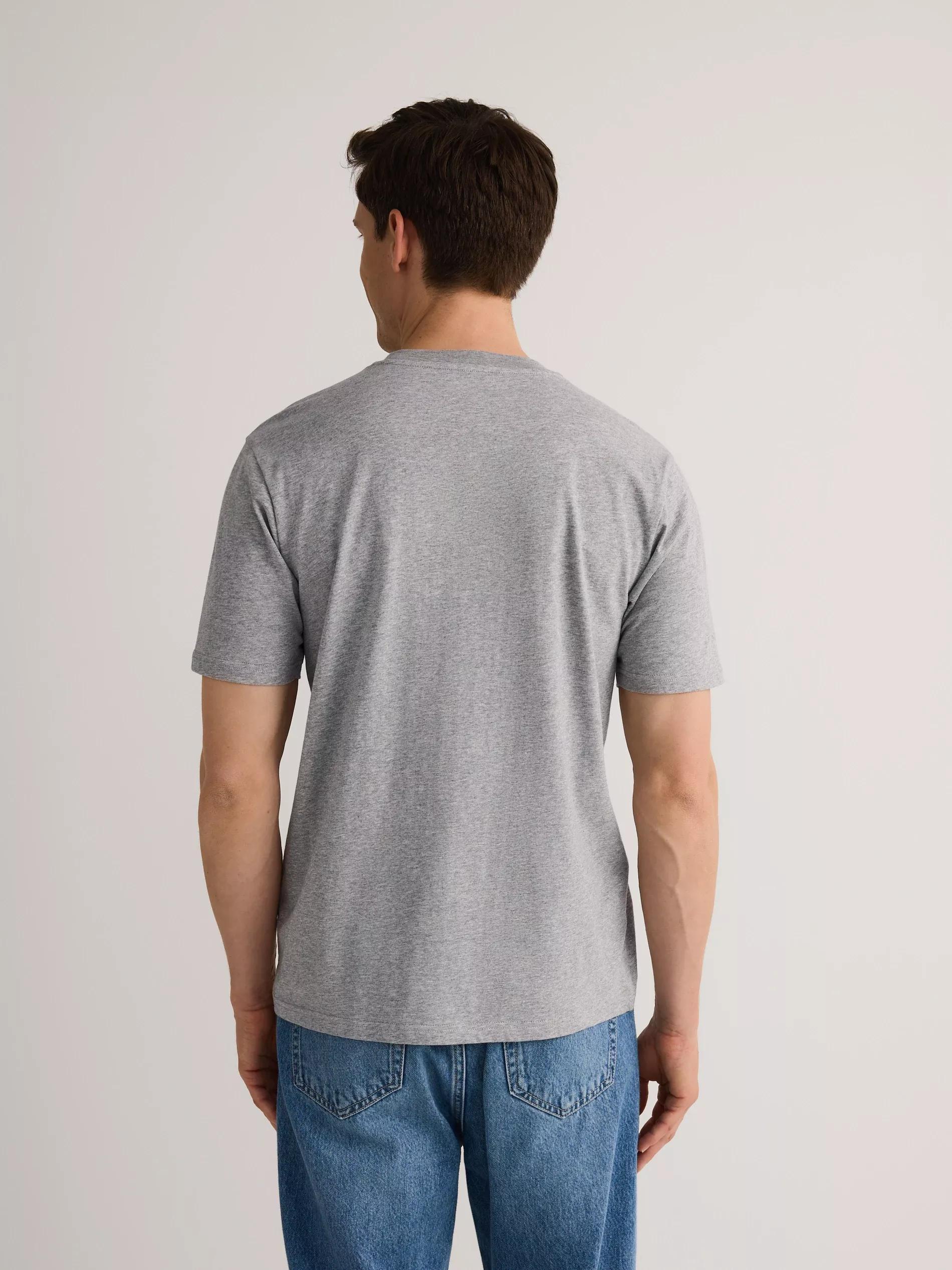 Grey Regular Fit Cotton T-Shirt, , large image number 7