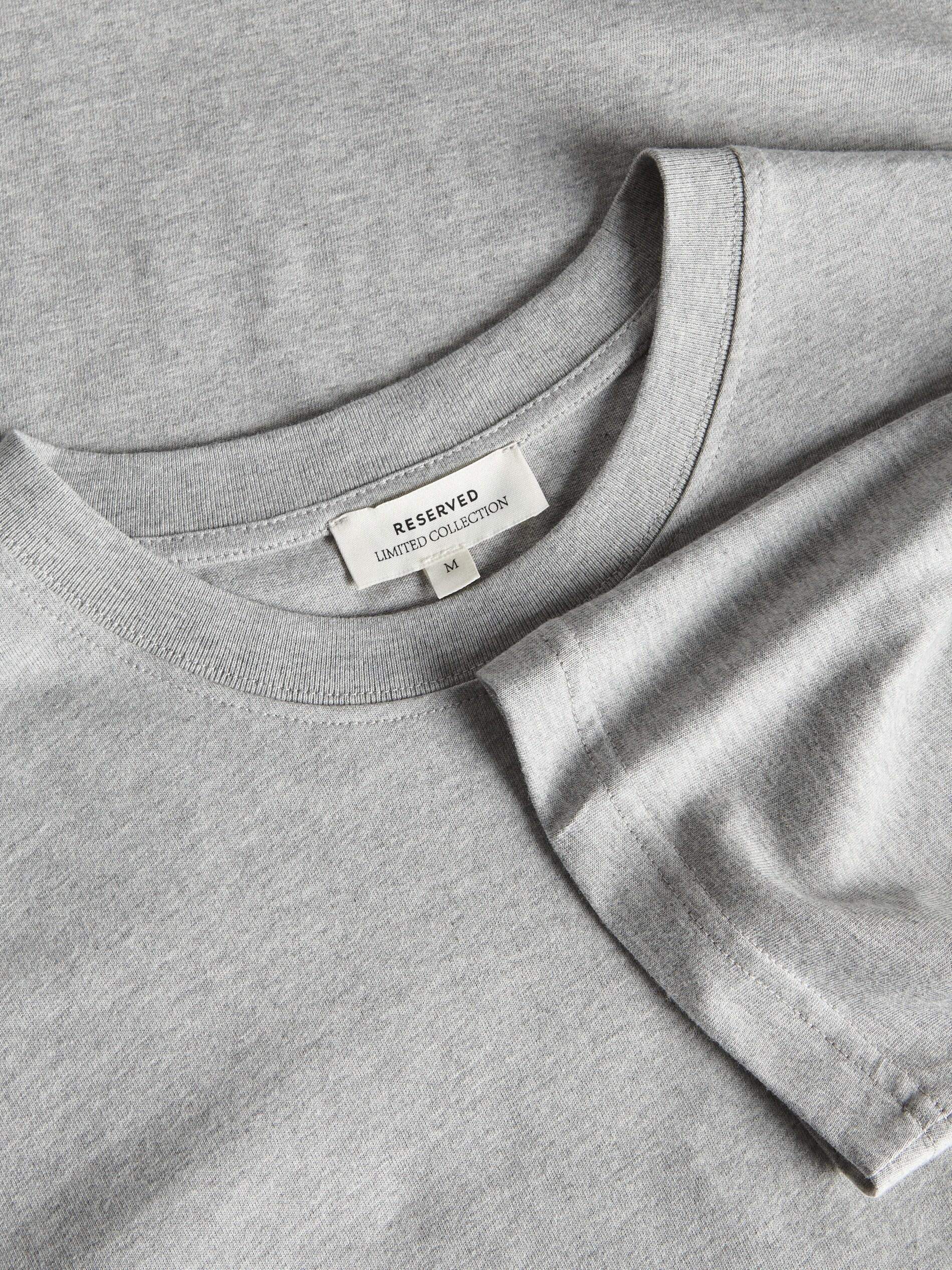 Grey Regular Fit Cotton T-Shirt, , large image number 8