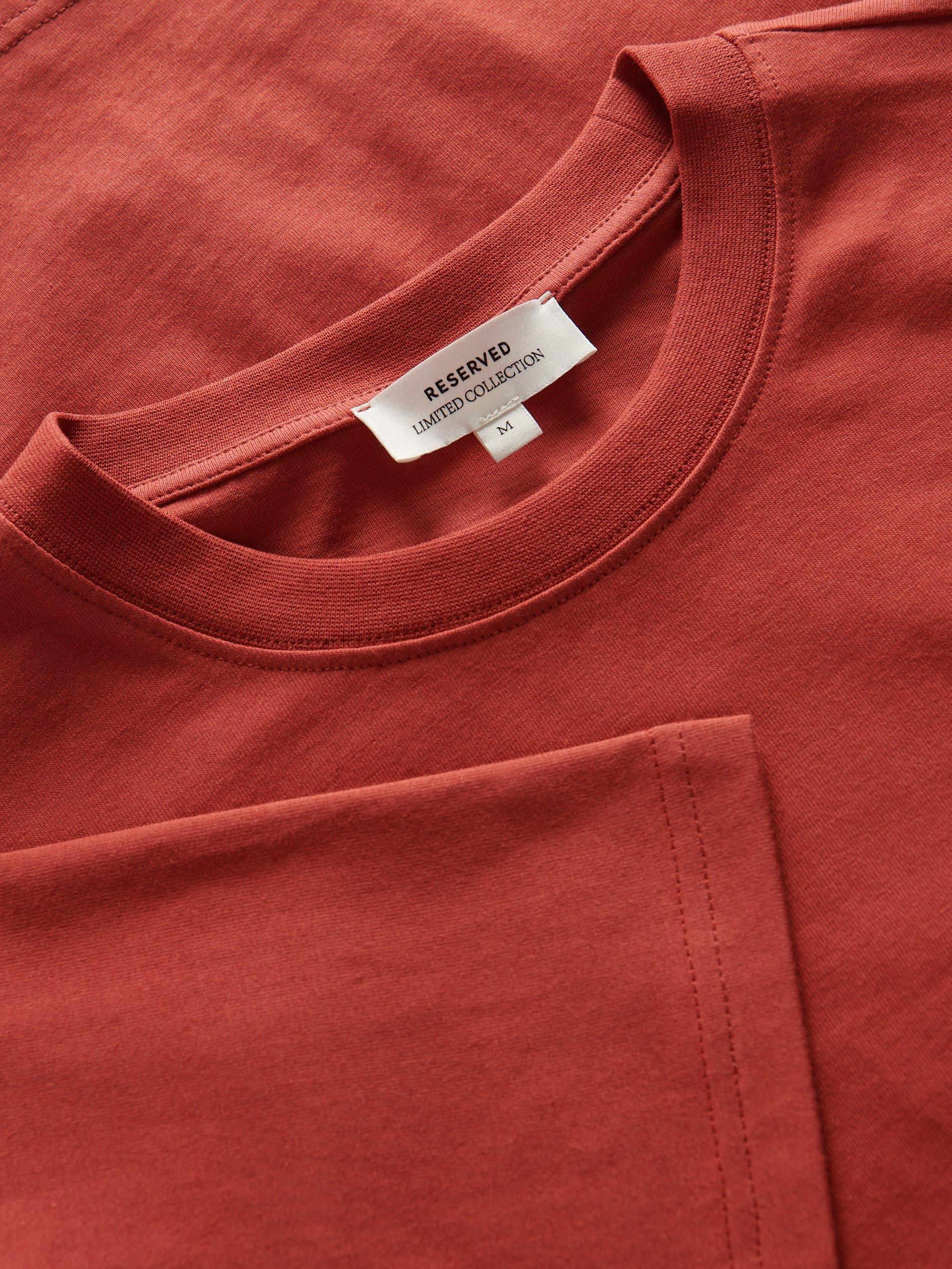 Red Regular Cotton T-Shirt, , large image number 3