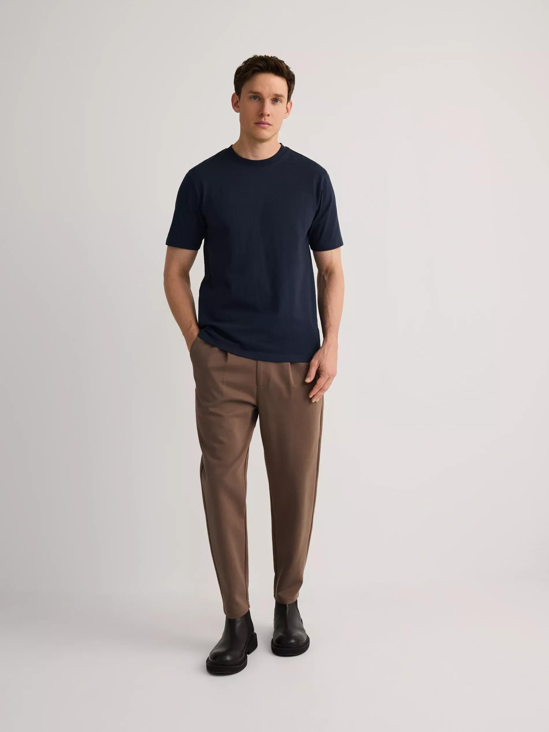 Navy Regular Cotton T-Shirt, , large image number 0