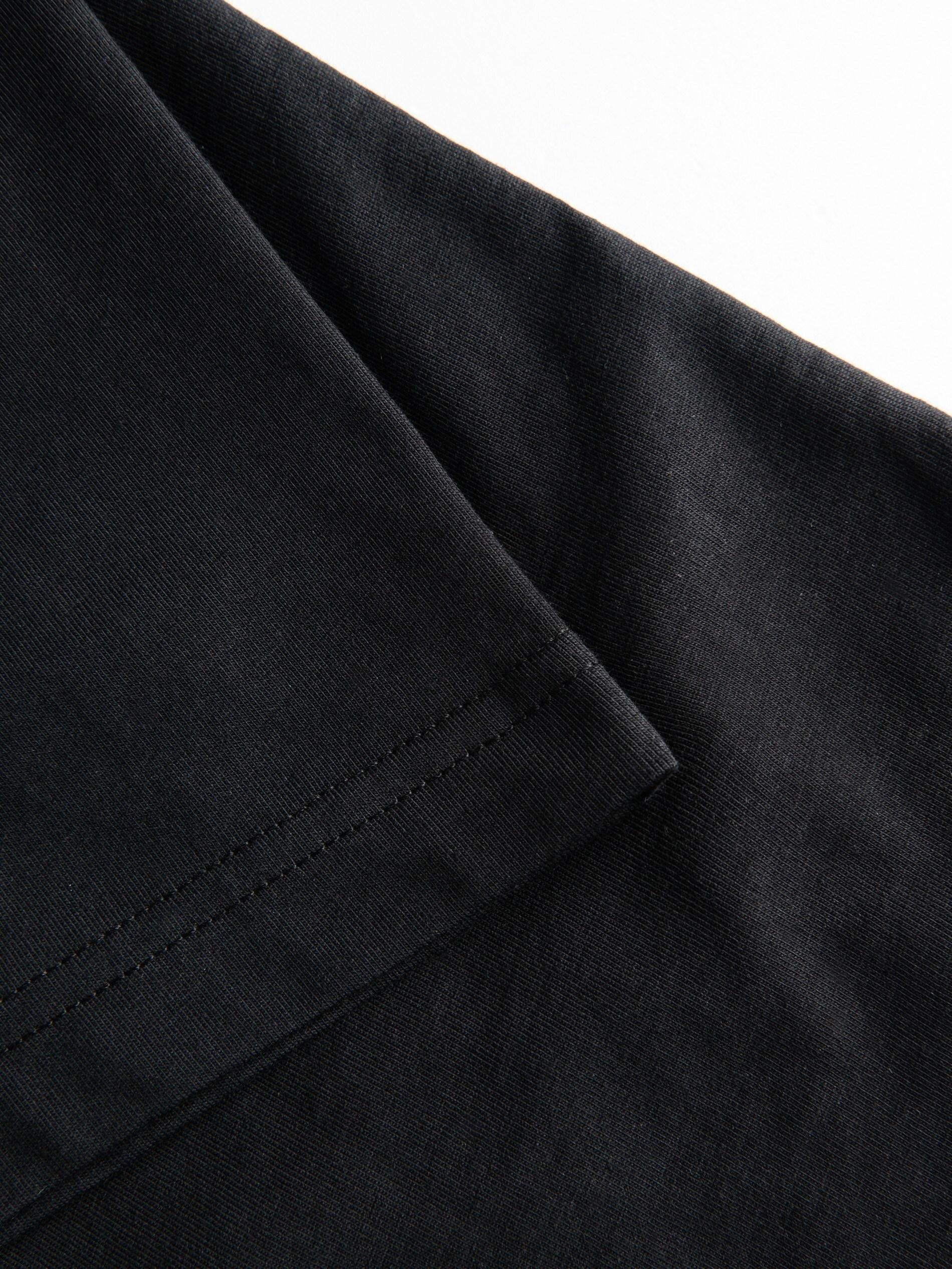Black Regular Cotton T-Shirt, , large image number 4
