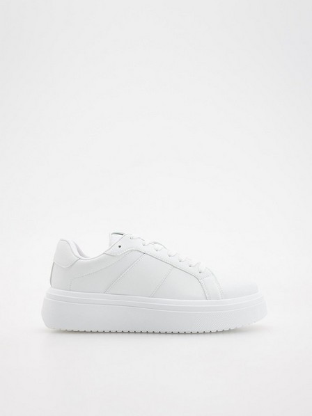 Reserved - White Leather Imitation Trainers