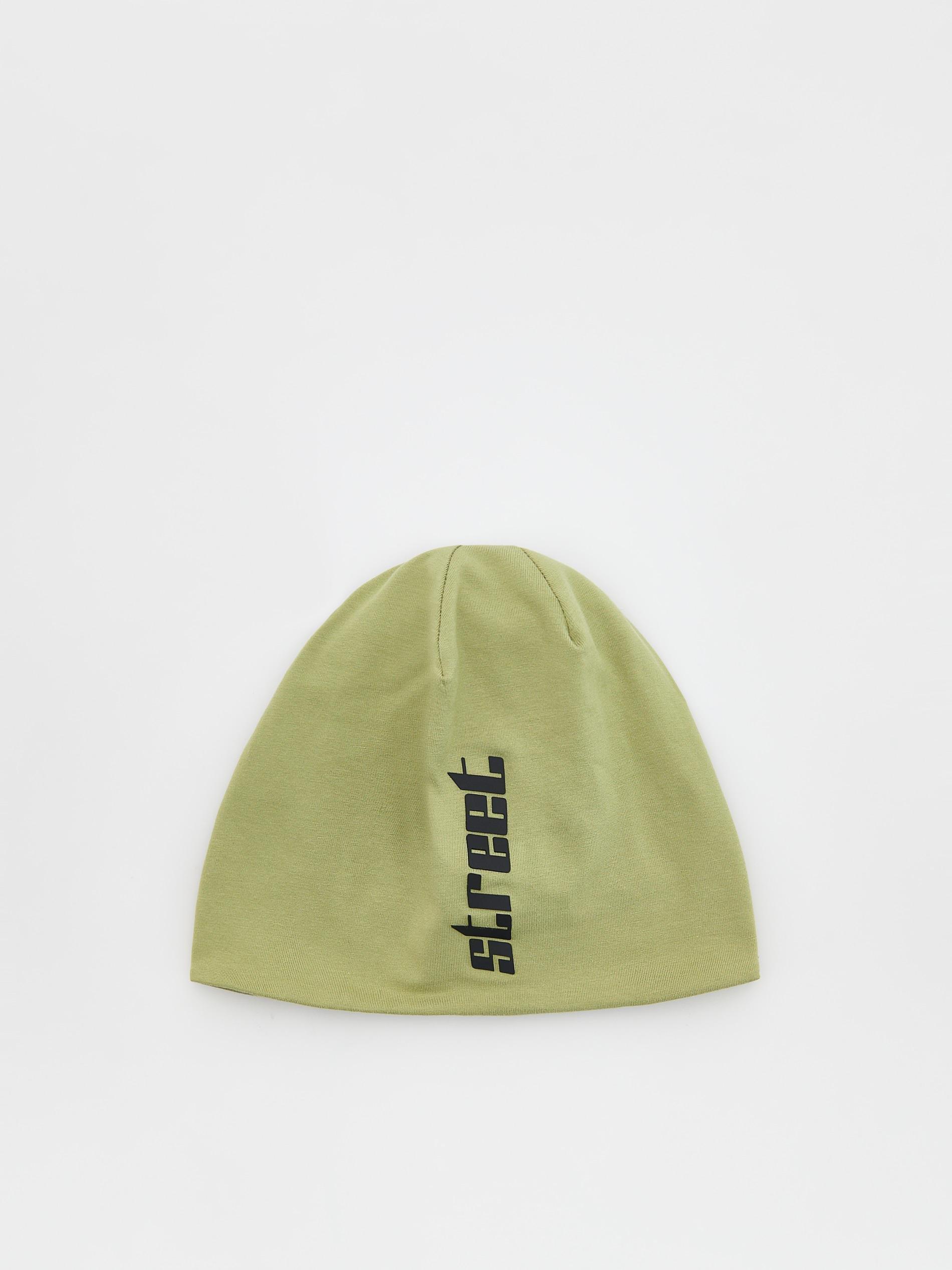 Khaki Cotton Rich Printed Beanie, , large image number 1