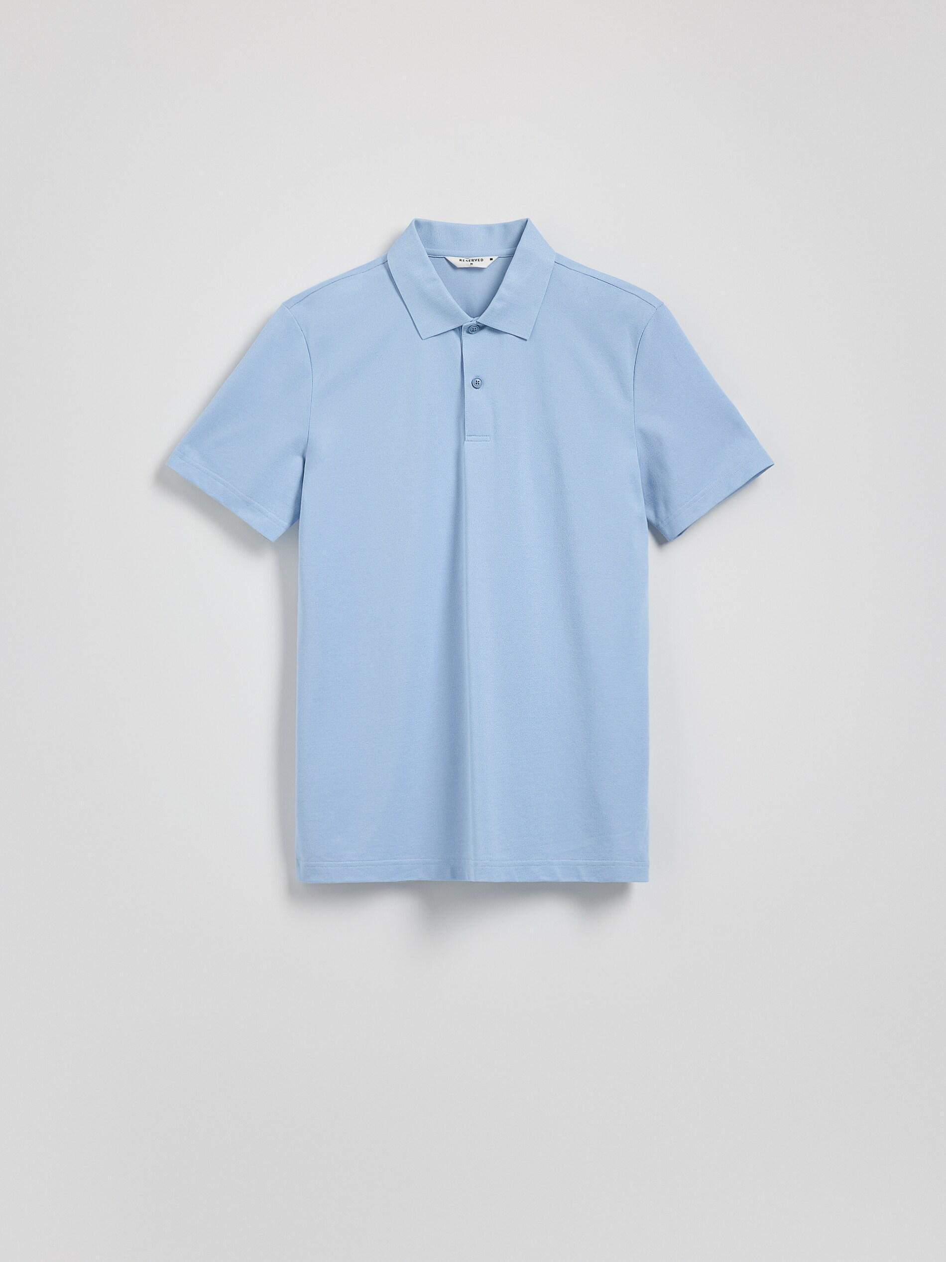 قميص بولو أزرق بقصة عادية, Blue, medium