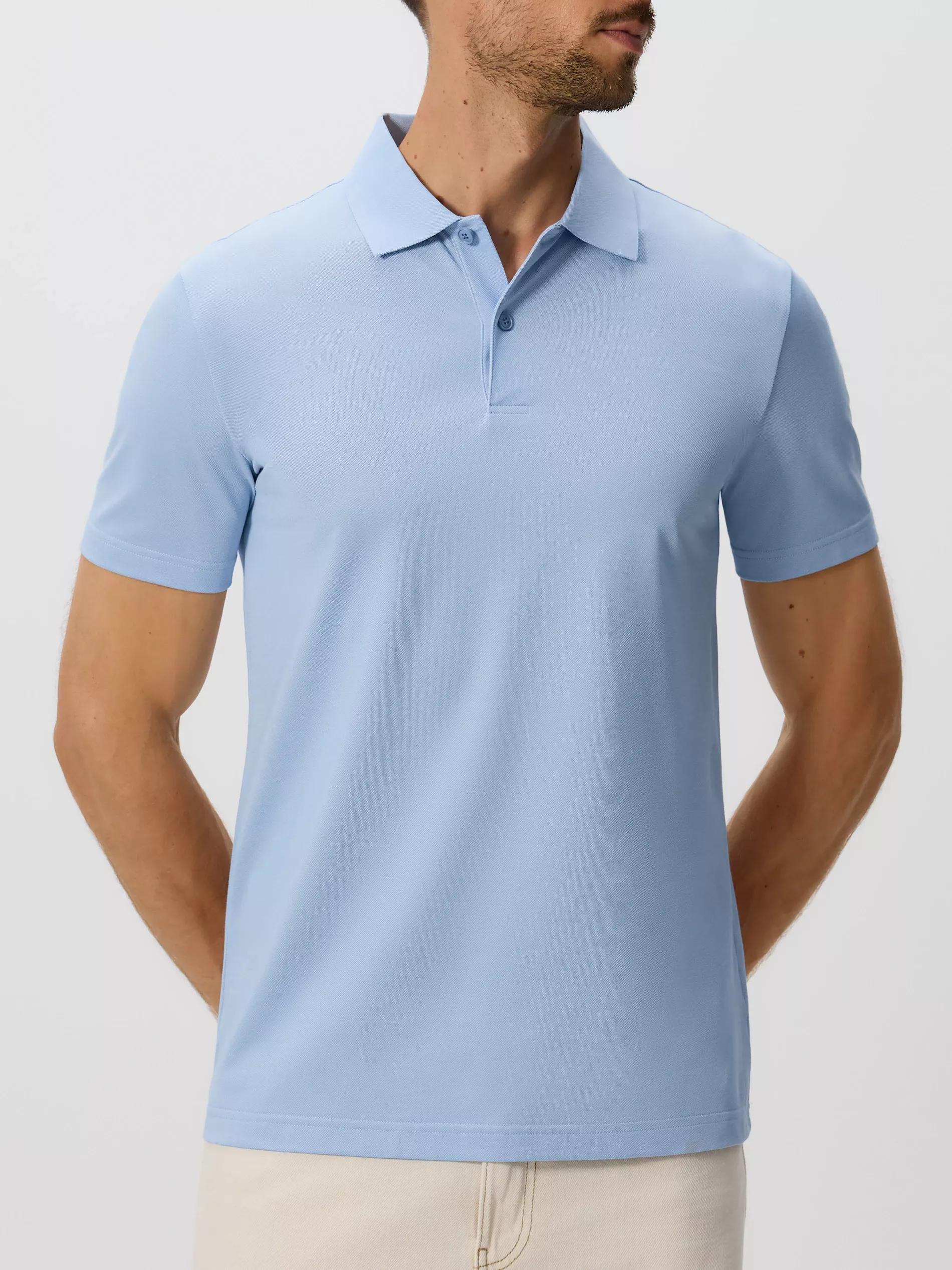 قميص بولو أزرق بقصة عادية, Blue, large image number 2