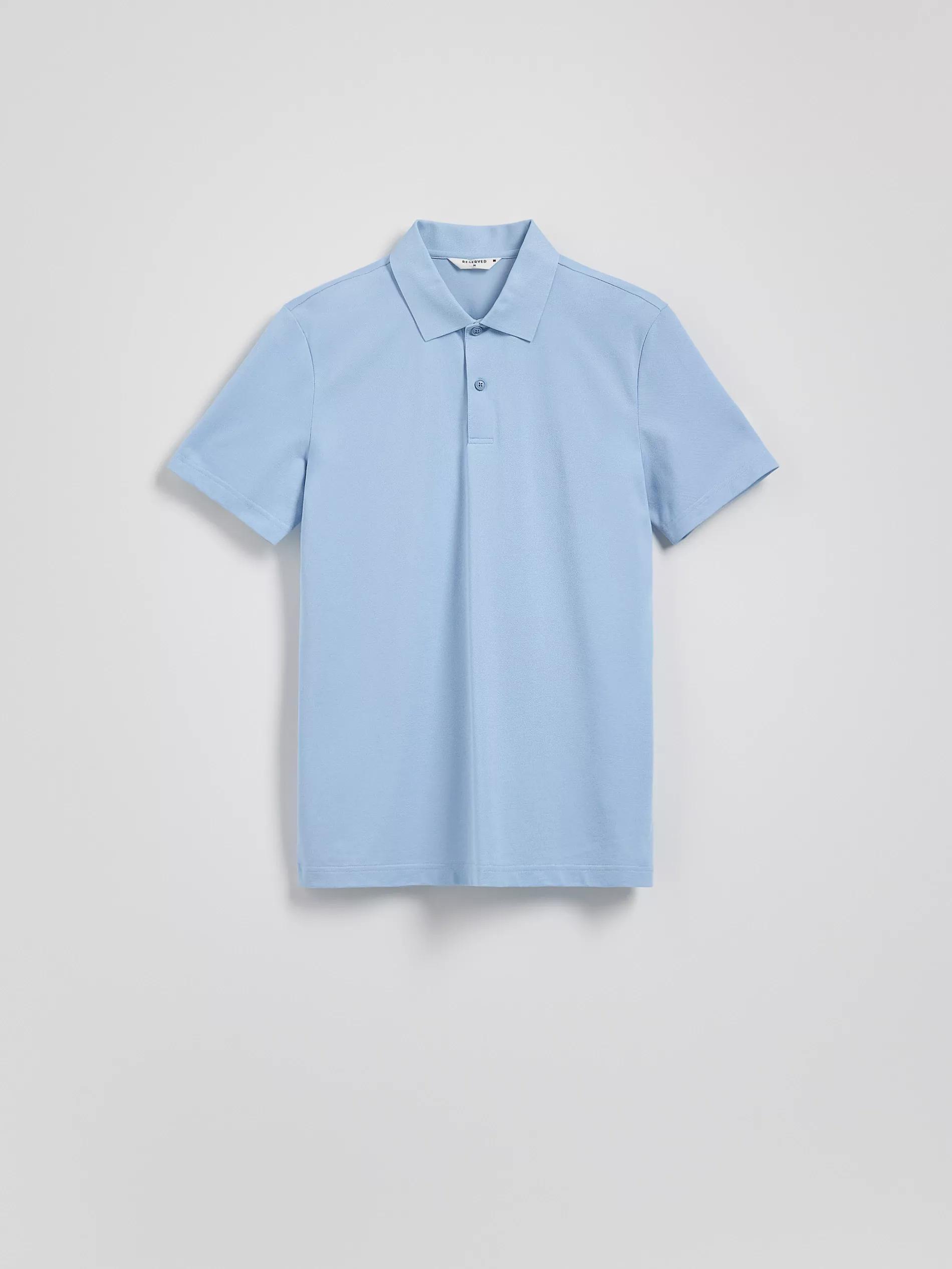 قميص بولو أزرق بقصة عادية, Blue, large image number 5