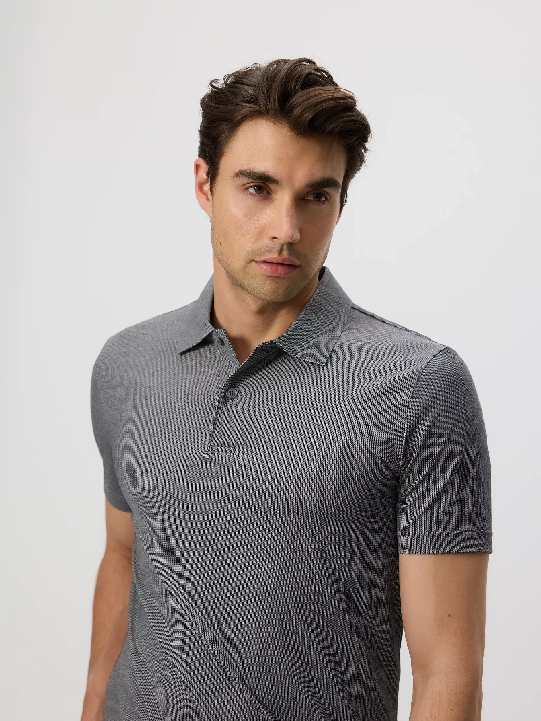 Grey Regular Fit Polo Shirt, Grey, large image number 2