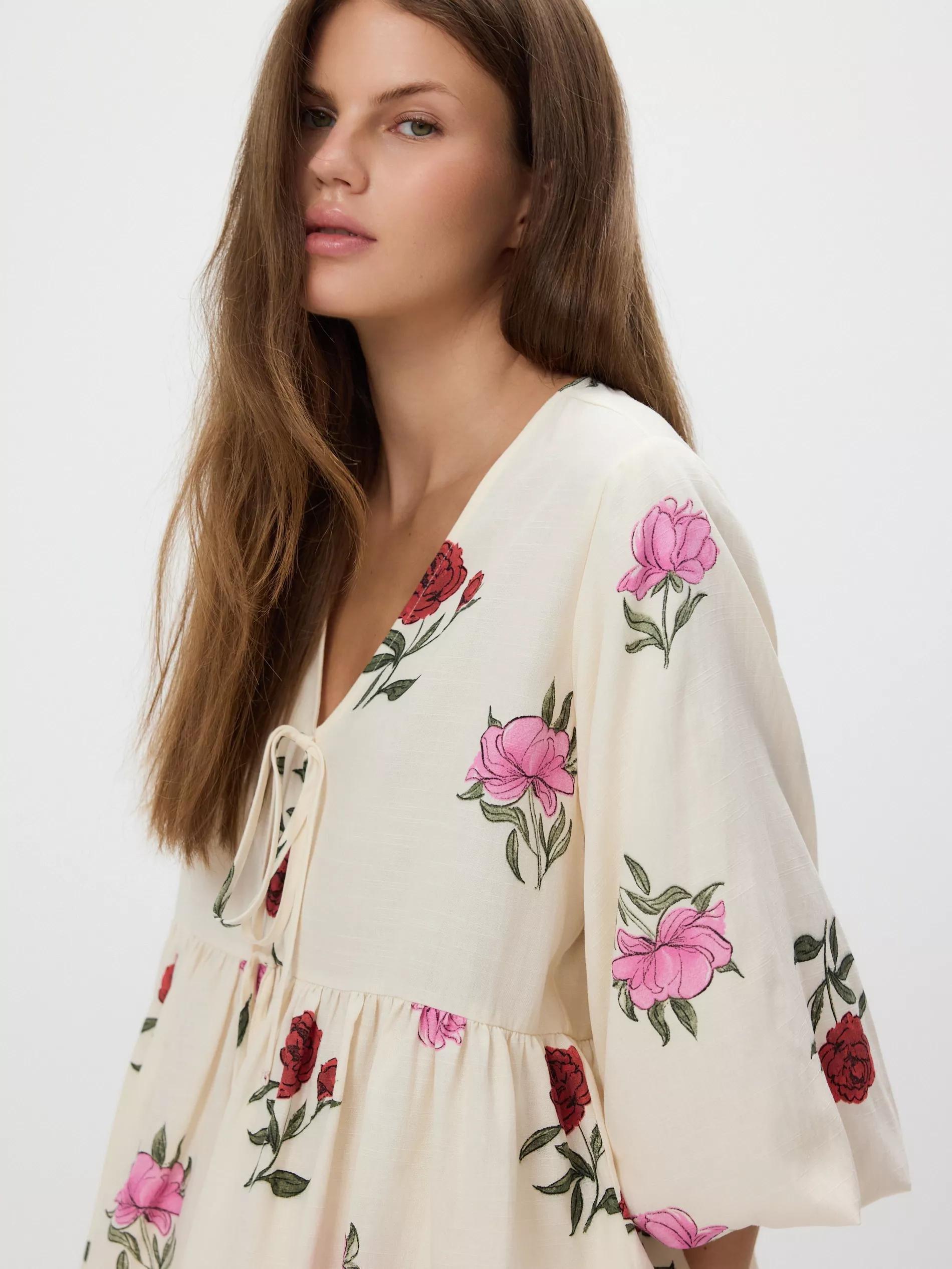 MULTICOLOR Floral blouse, Multicolor, medium