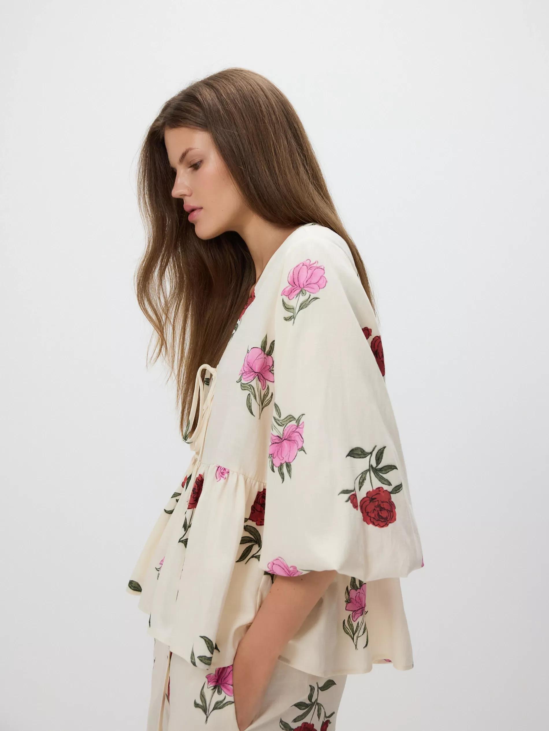 MULTICOLOR Floral blouse, Multicolor, large image number 2