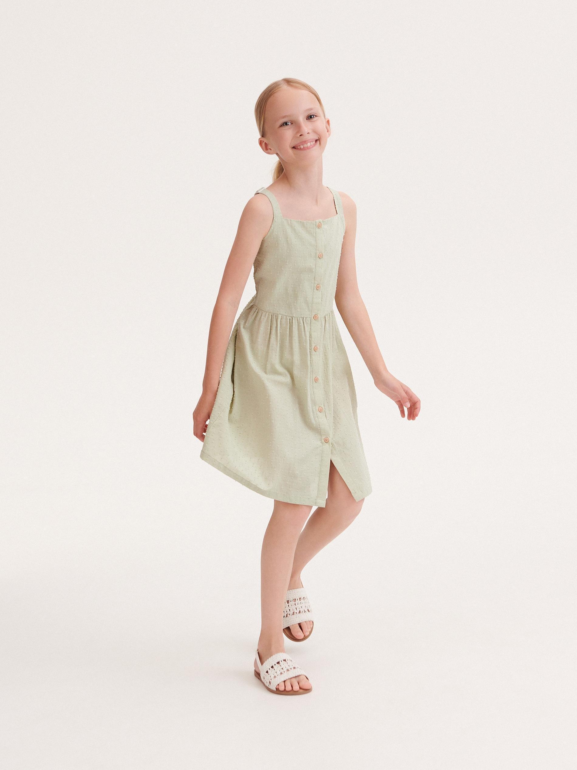 Green Cami Dress, Kids Girls, , large image number 0