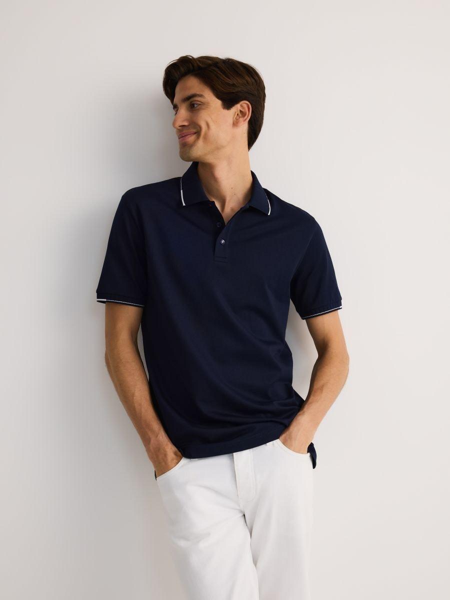 Navy Regular Fit Polo Shirt, , large image number 0