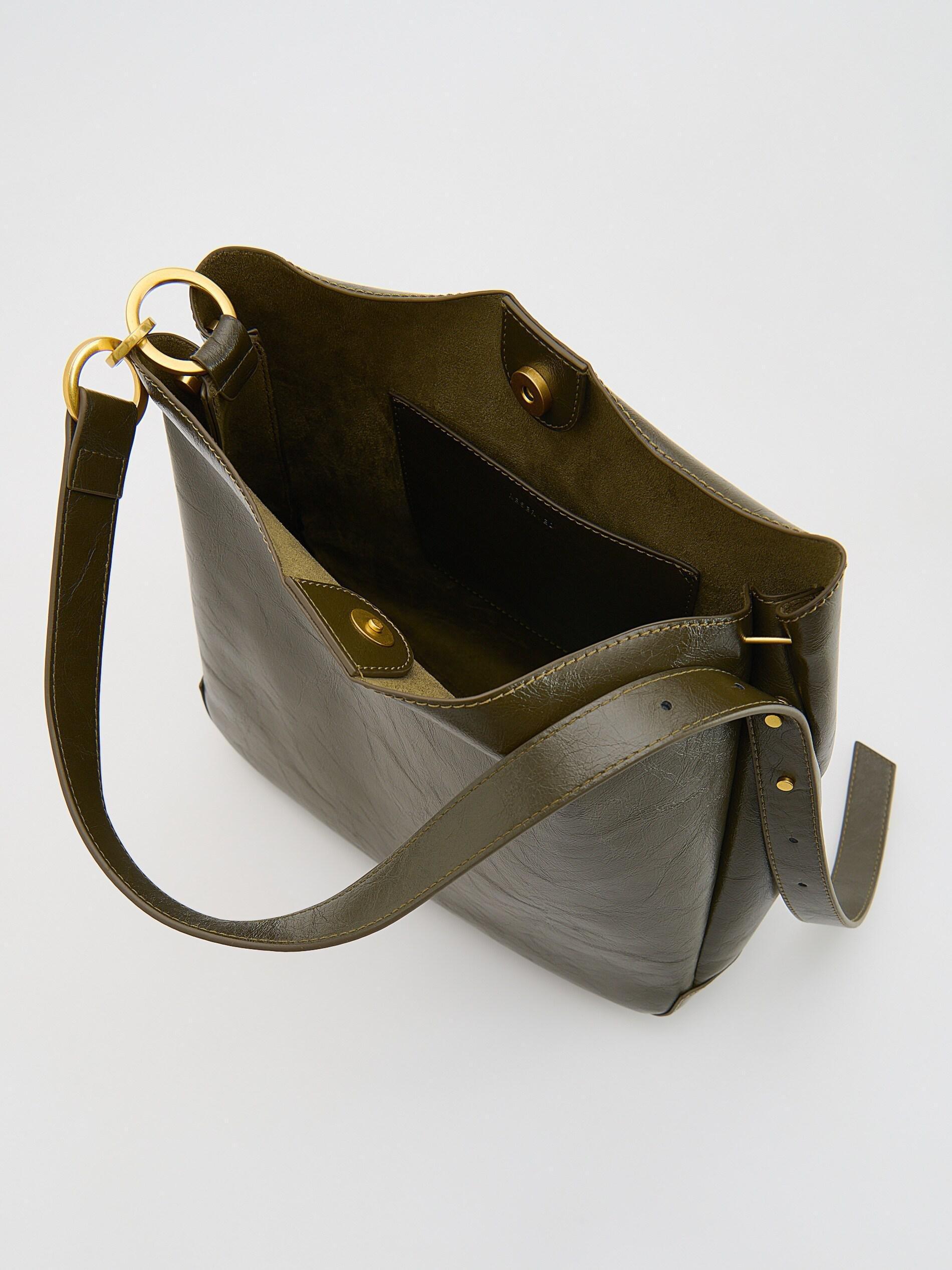 Green Shoulder Bag, Khaki, large image number 2