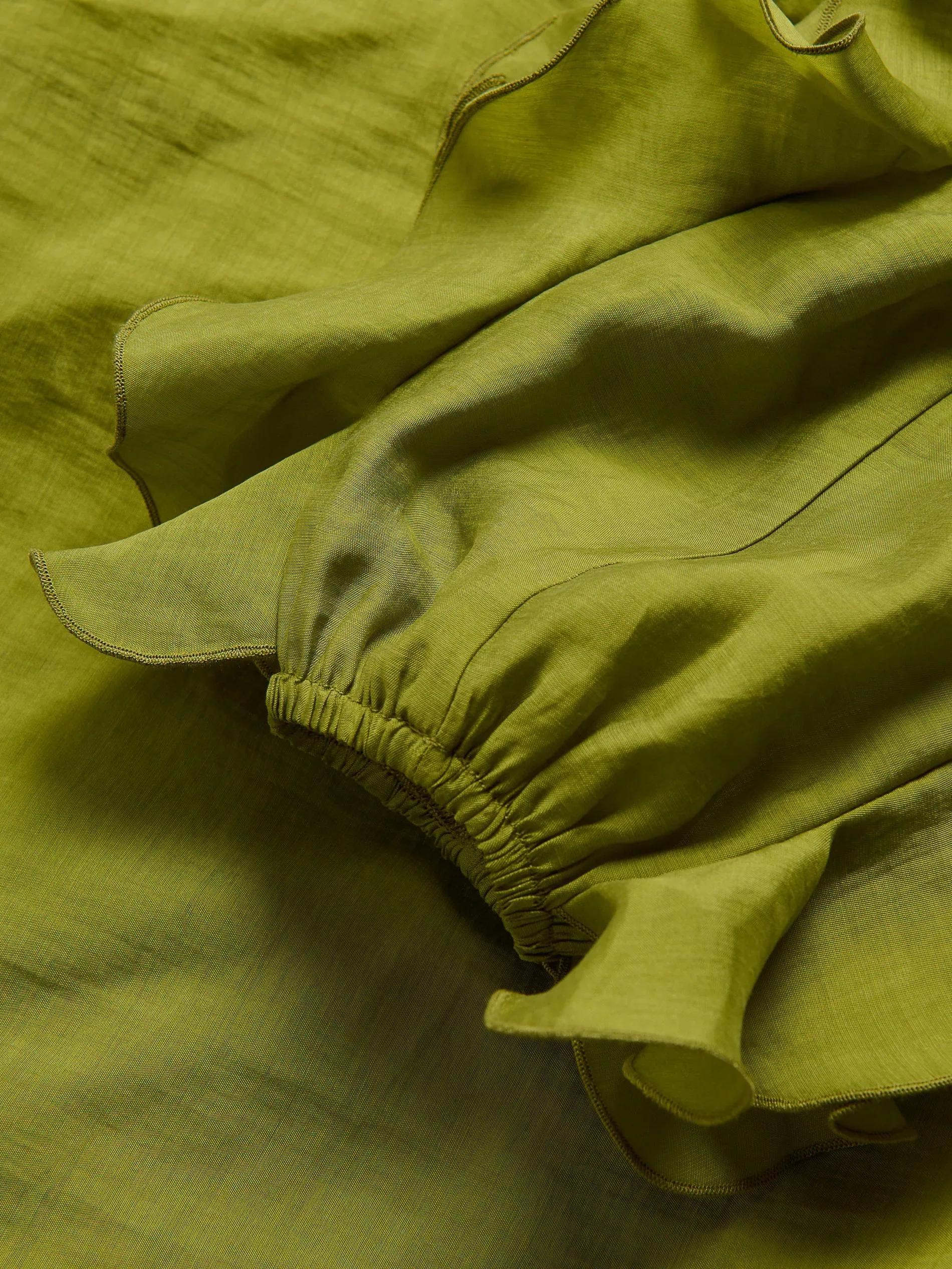 Green Ruffle Blouse, , large image number 5
