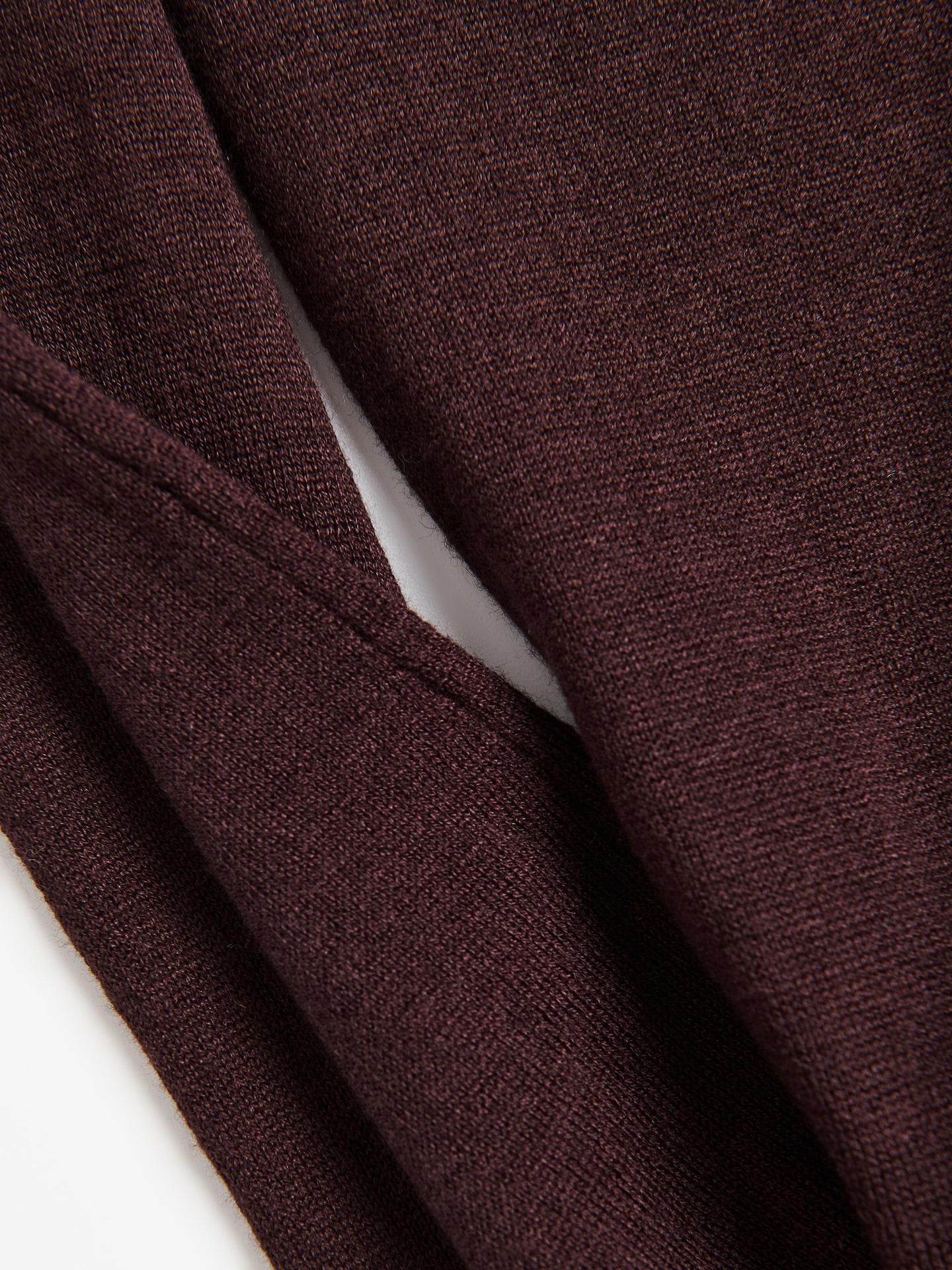 Brown Wool And Modal Blend Sweater, Brown, large image number 4