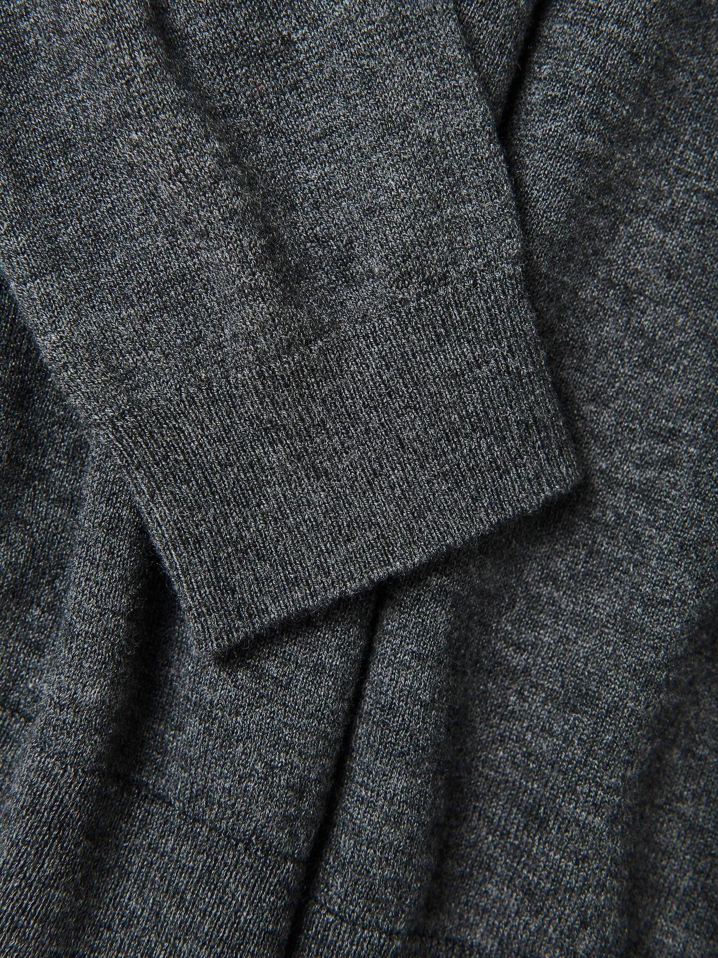 Grey Wool And Modal Blend Sweater, Grey, large image number 4