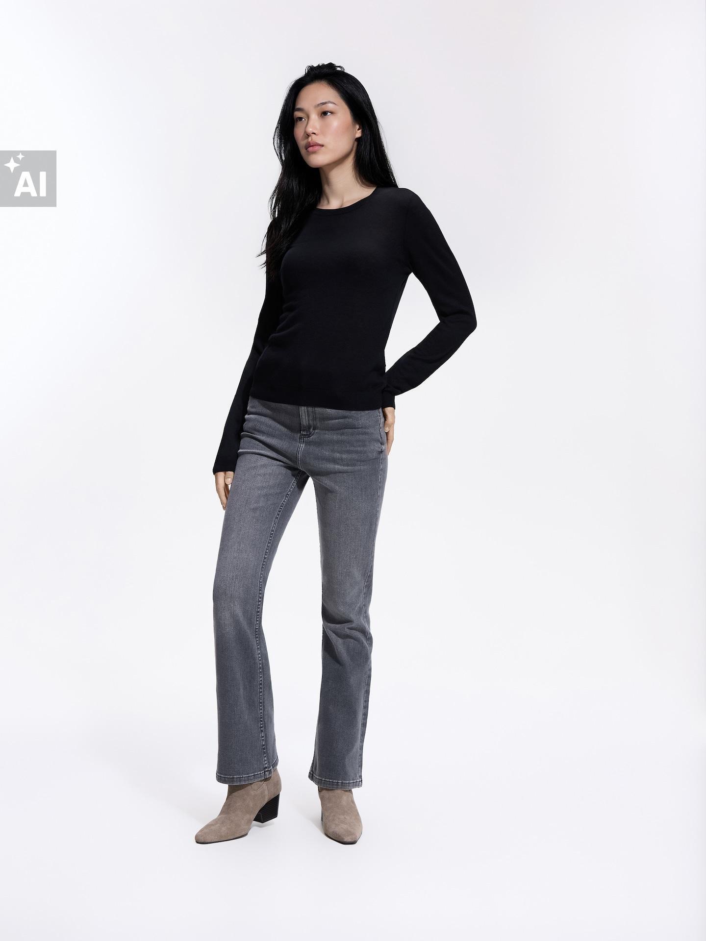 Black Wool And Modal Blend Sweater, Black, medium