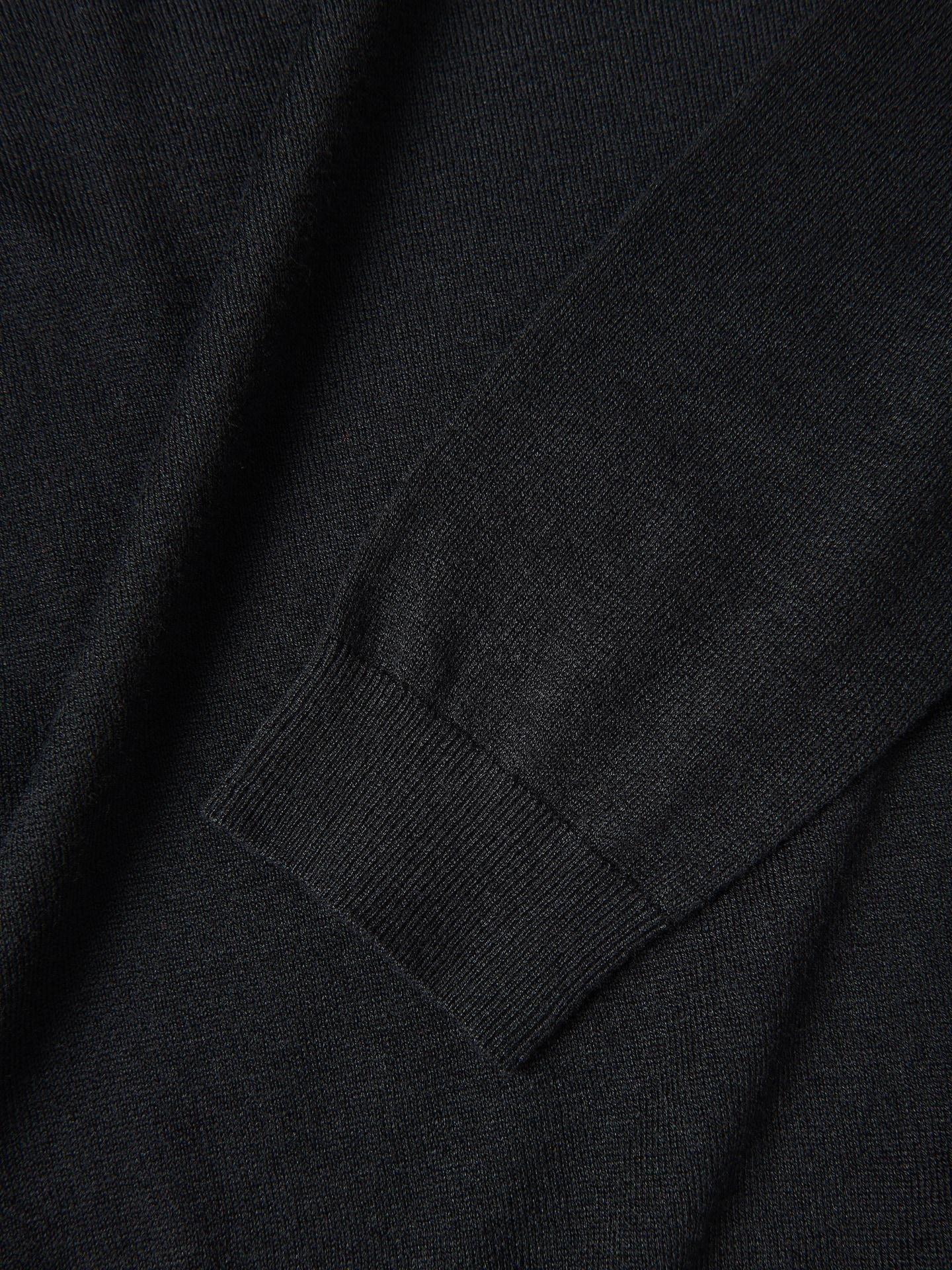 Black Wool And Modal Blend Sweater, Black, large image number 4