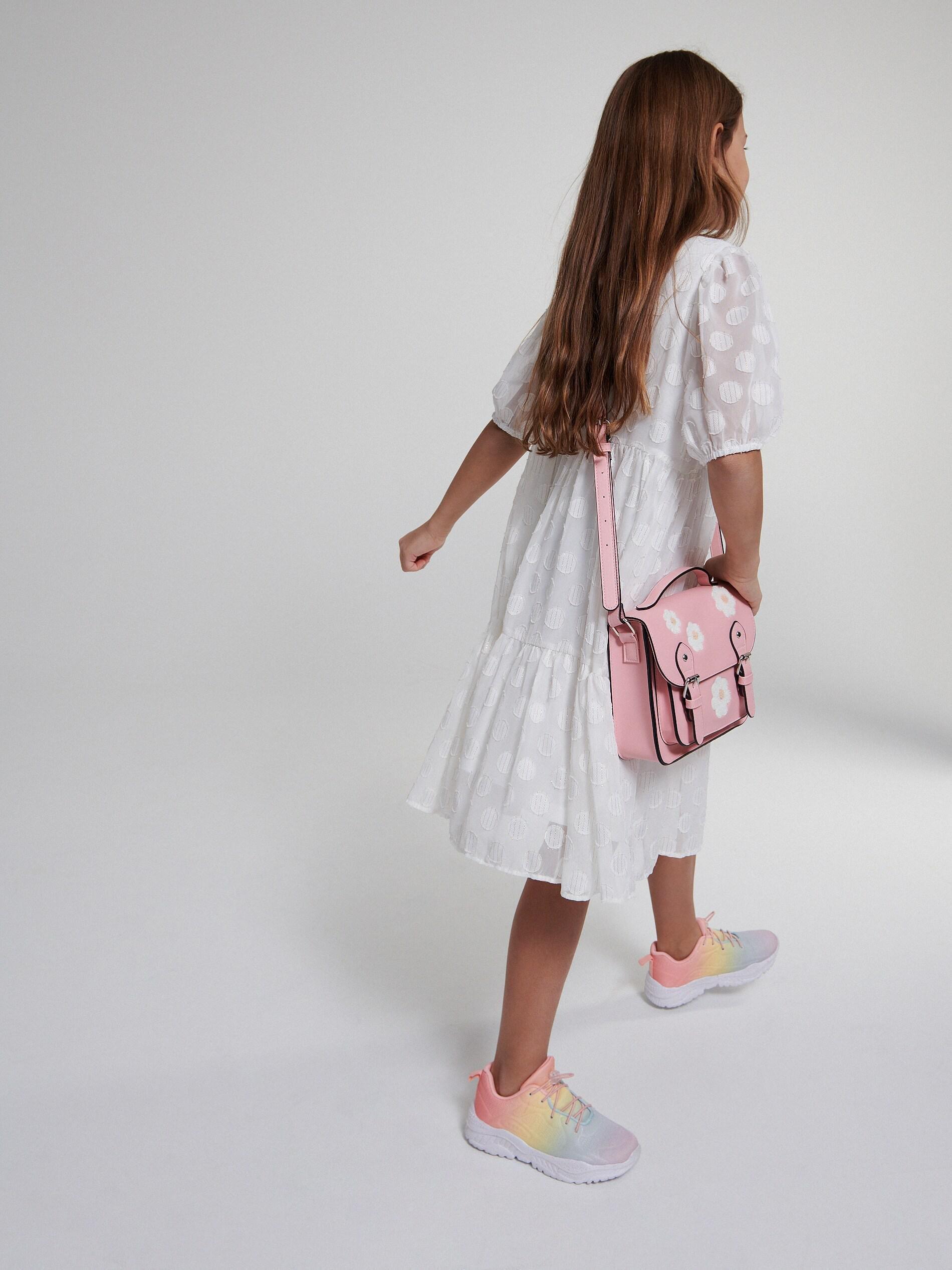 Cream Girls` Polka Dot Dress, , large image number 0