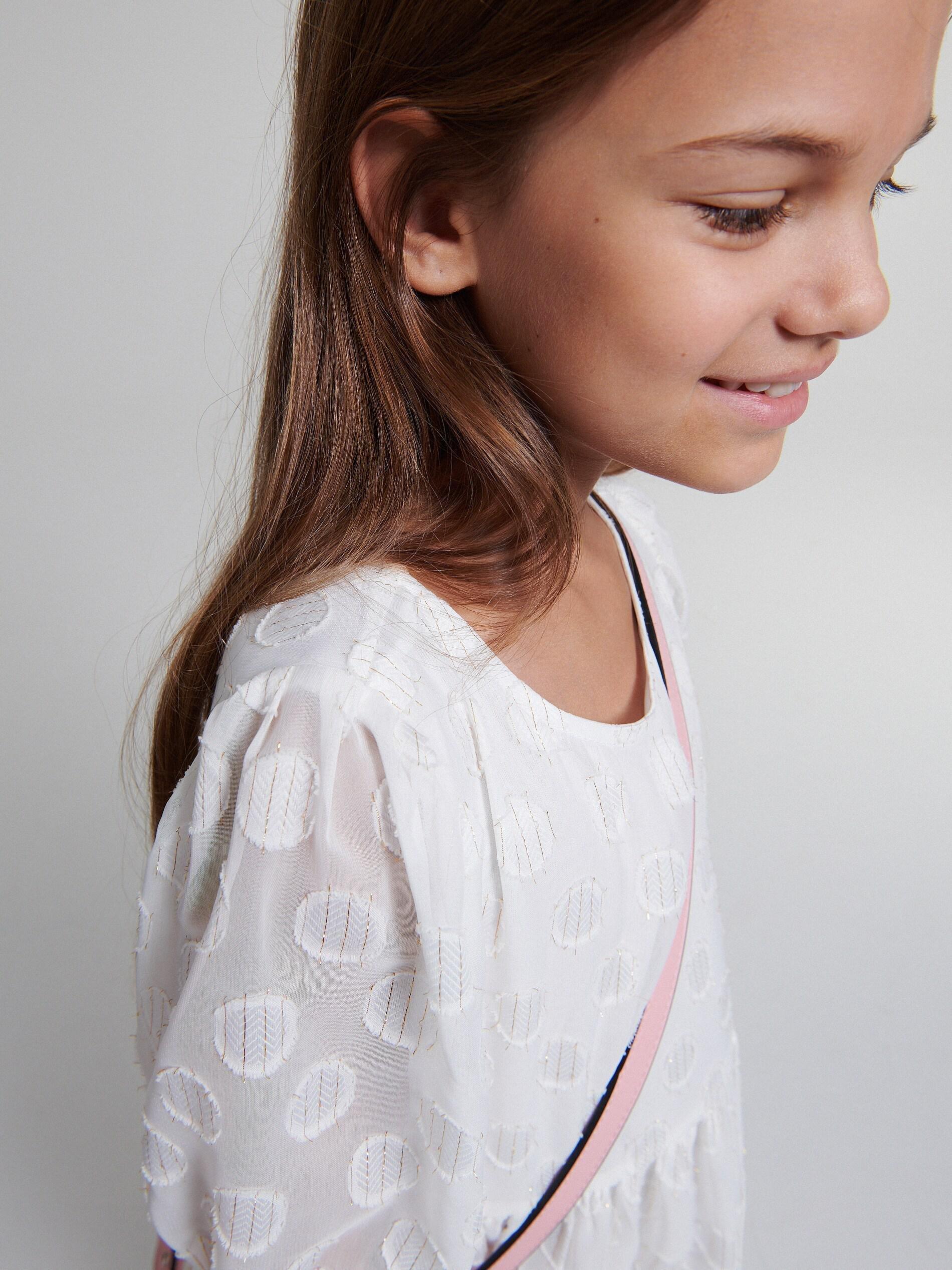 Cream Girls` Polka Dot Dress, , large image number 3