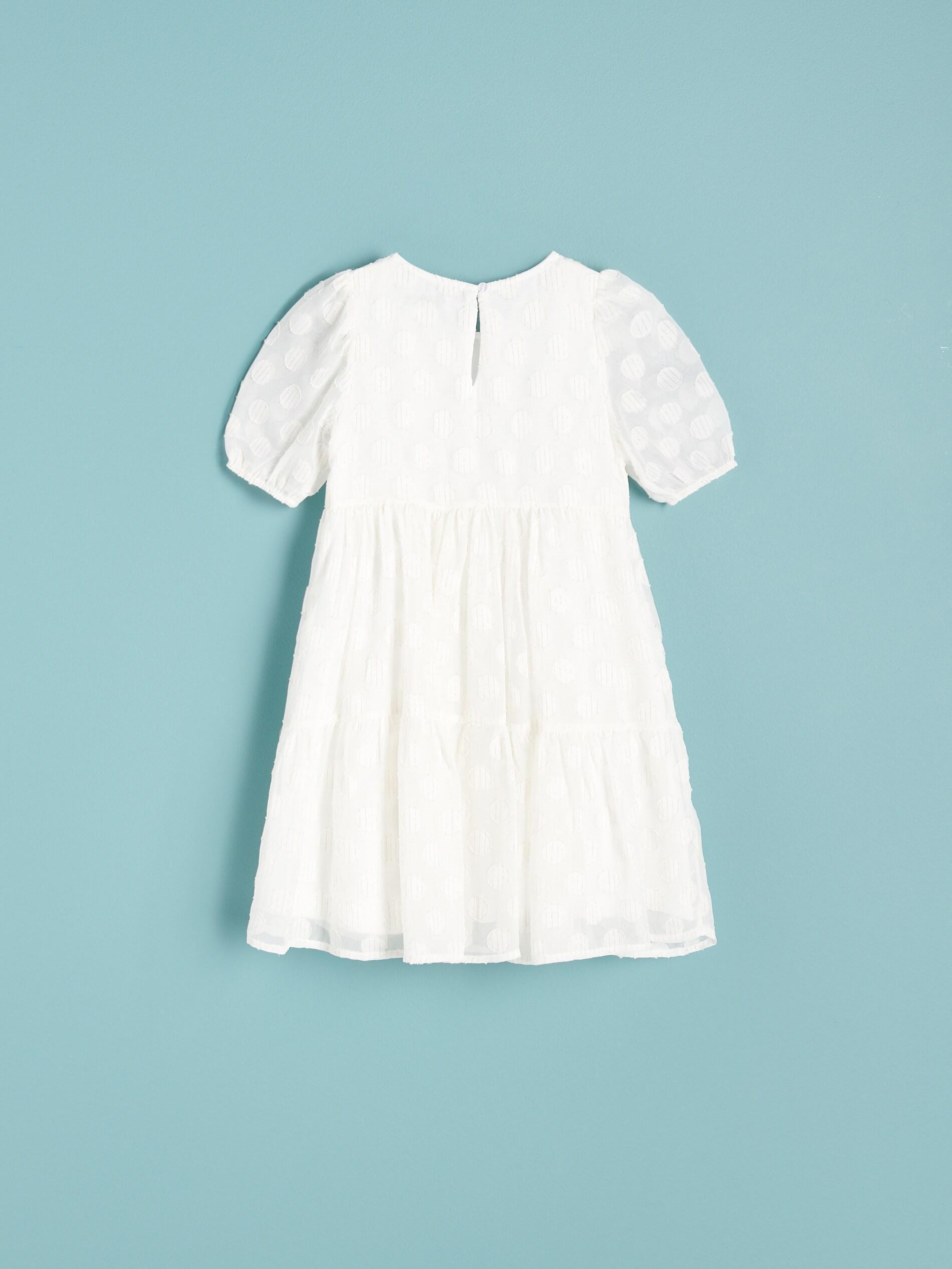 Cream Girls` Polka Dot Dress, , large image number 5