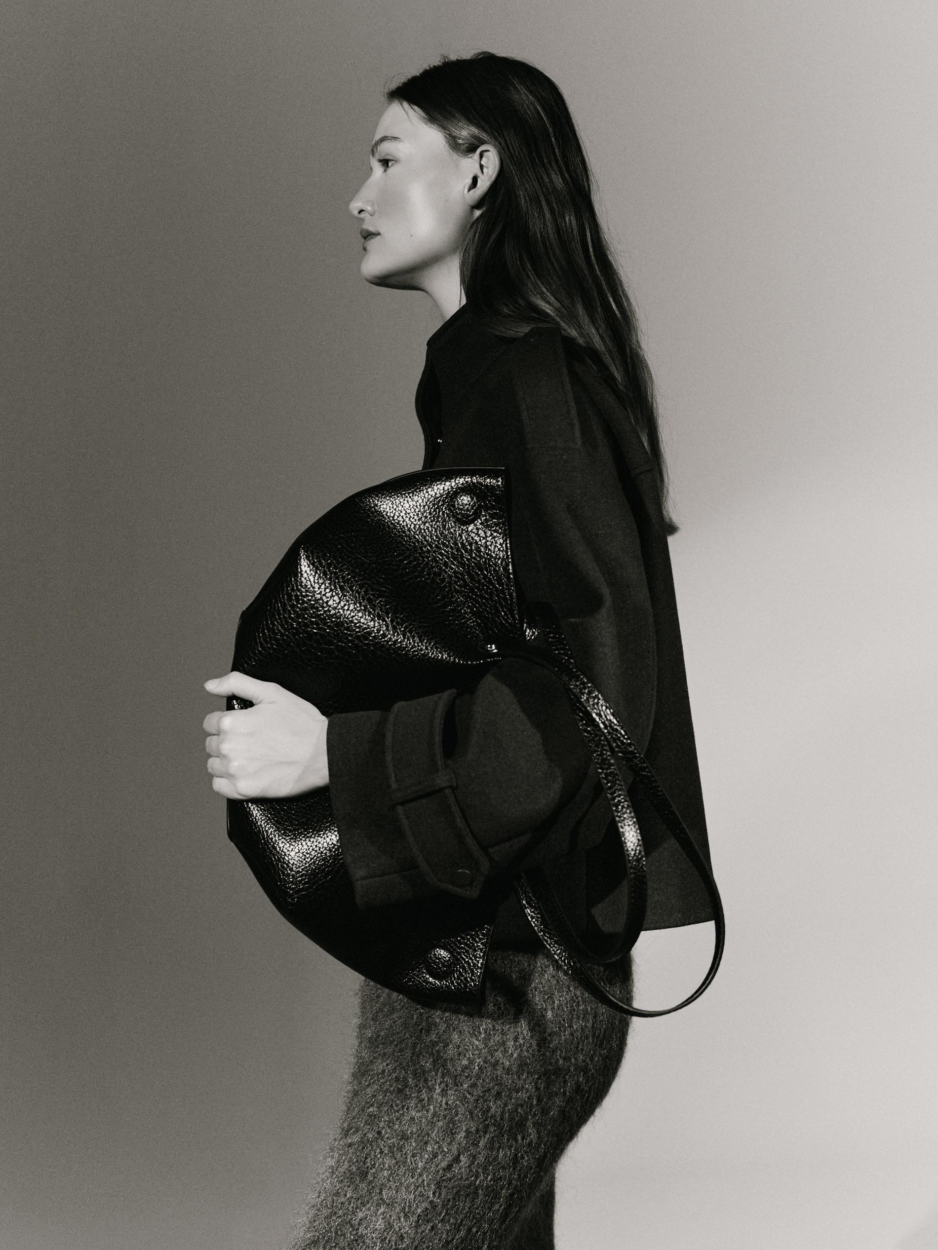 شنطة حريمي سوداء, Black, medium