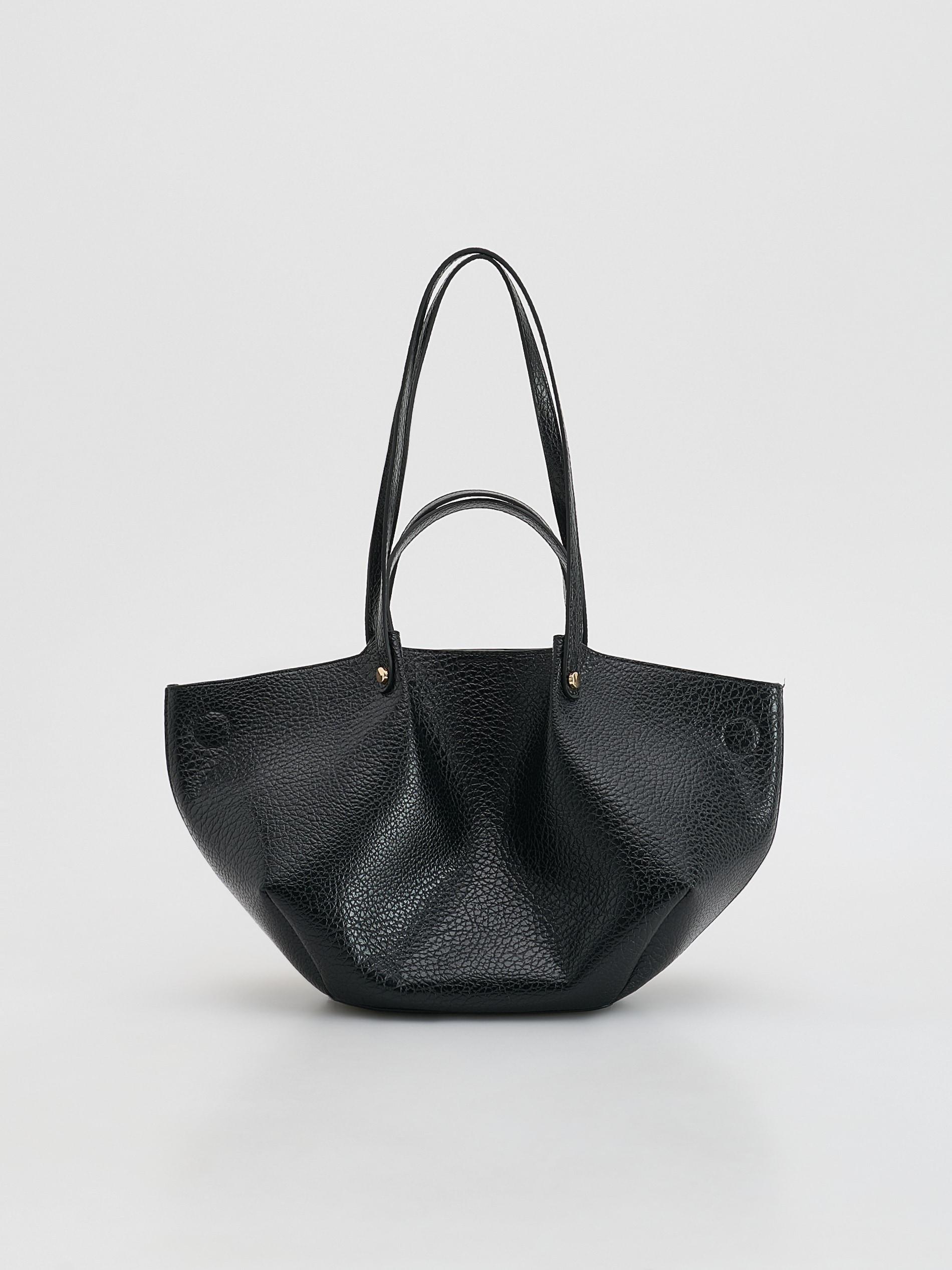 Black Shopper Bag, Black, medium